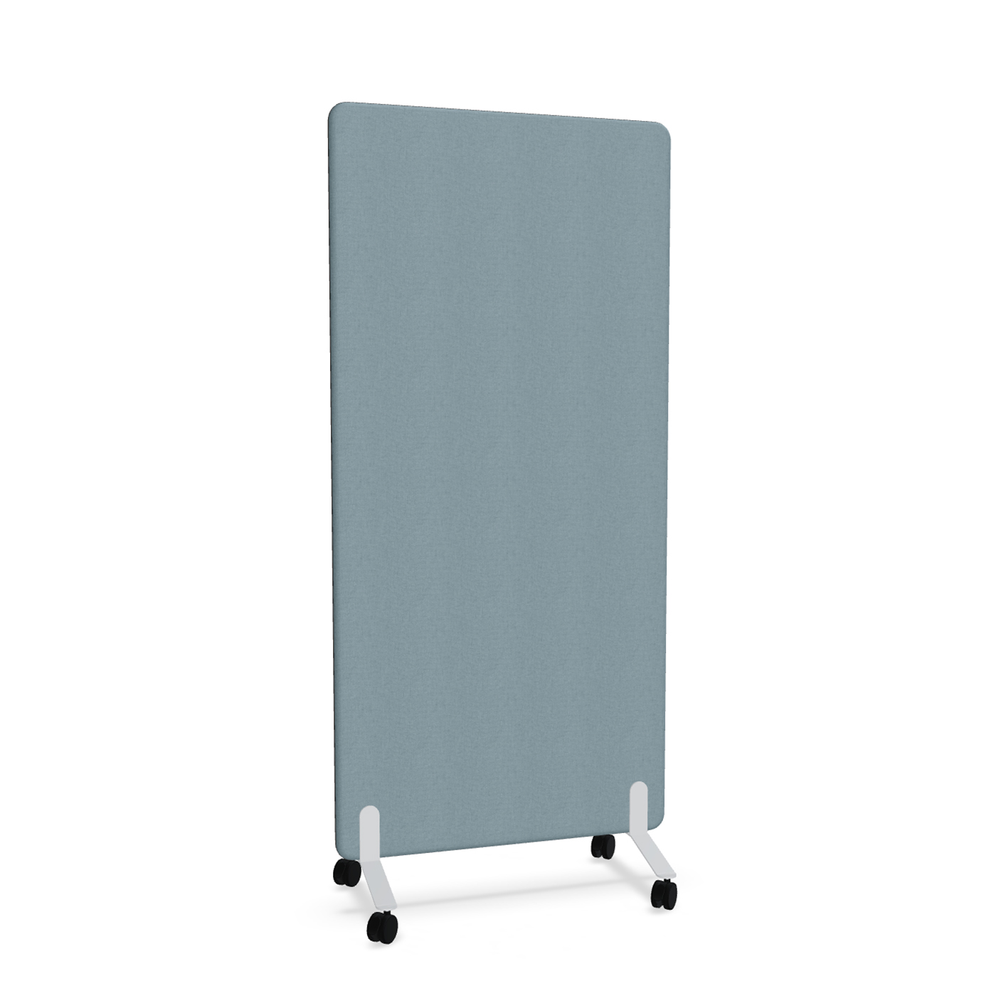 Image of Trennwand Mdd Sonic 90x185 cm, auf Rollen, Blau/Weiss, Neu