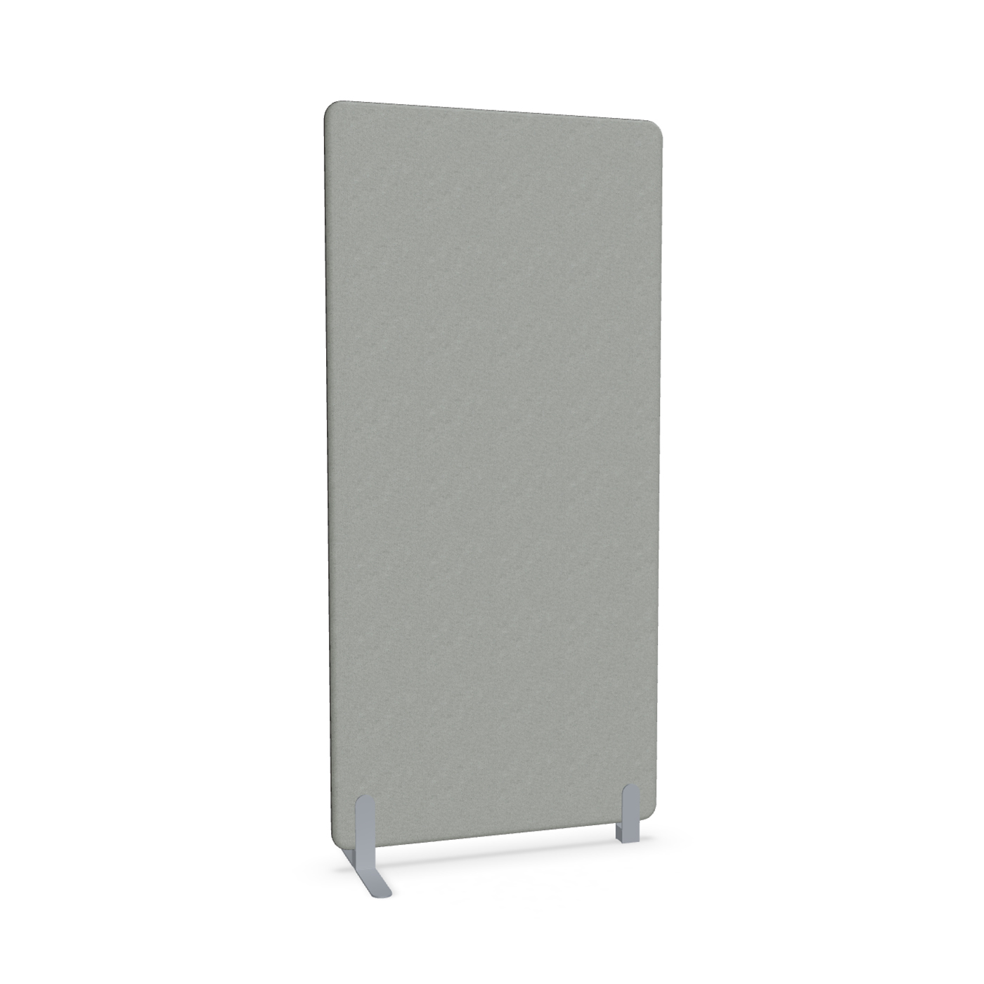 Image of Trennwand Mdd Sonic 90x185 cm, Freistehender Fuss und Distanzfuss, Grau/Silbergrau, Neu
