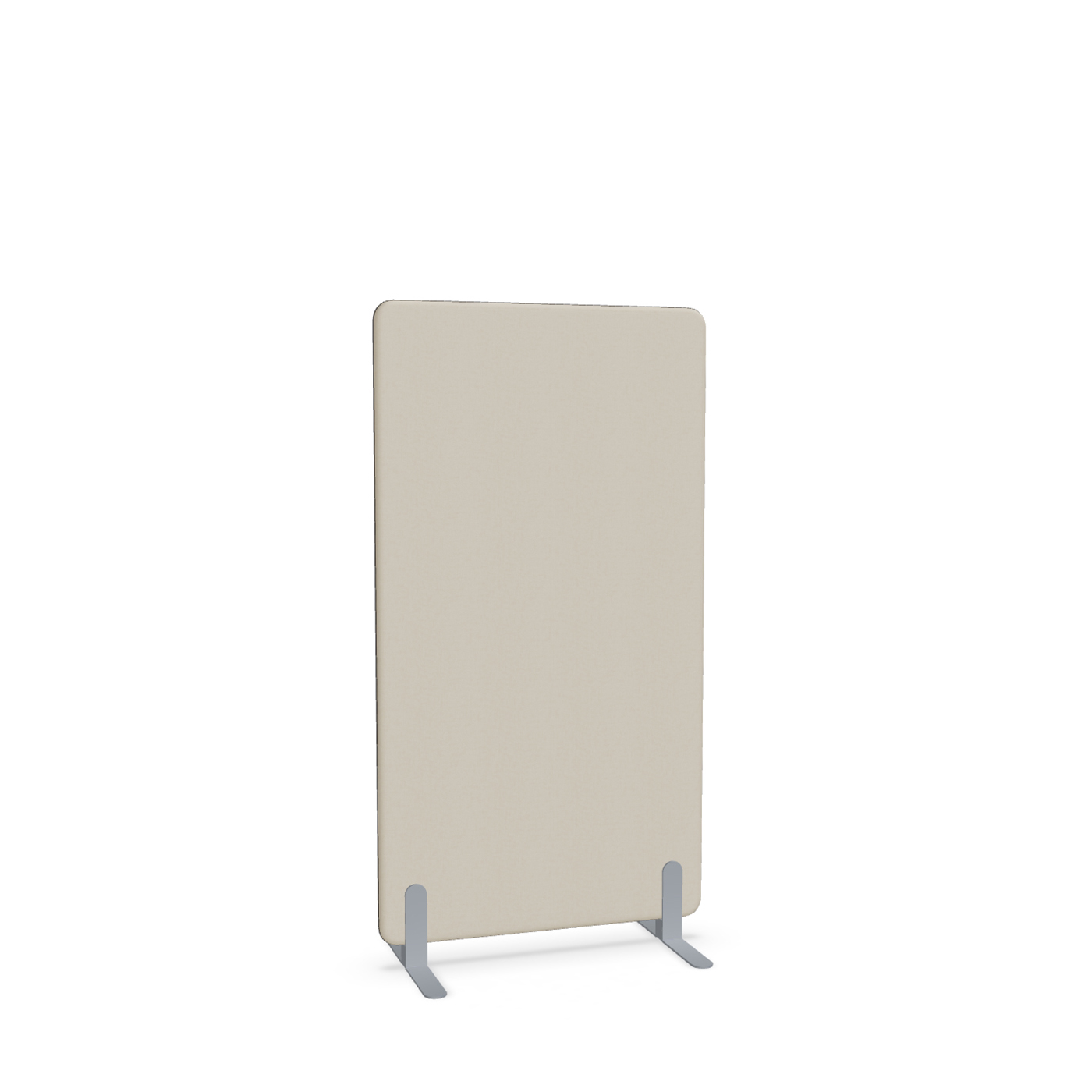 Image of Trennwand Mdd Sonic 80x145 cm, Freistehende Füsse, Beige/Silbergrau, Neu