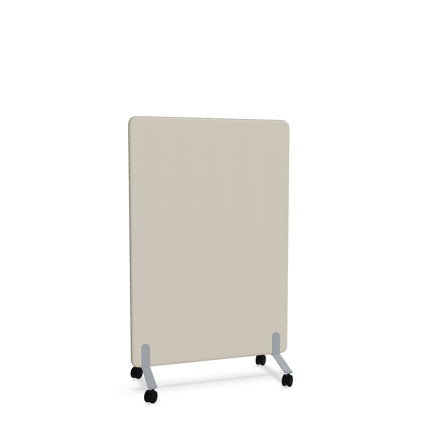 Image of Trennwand Mdd Sonic 100x145 cm, auf Rollen, Beige/Silbergrau, Neu