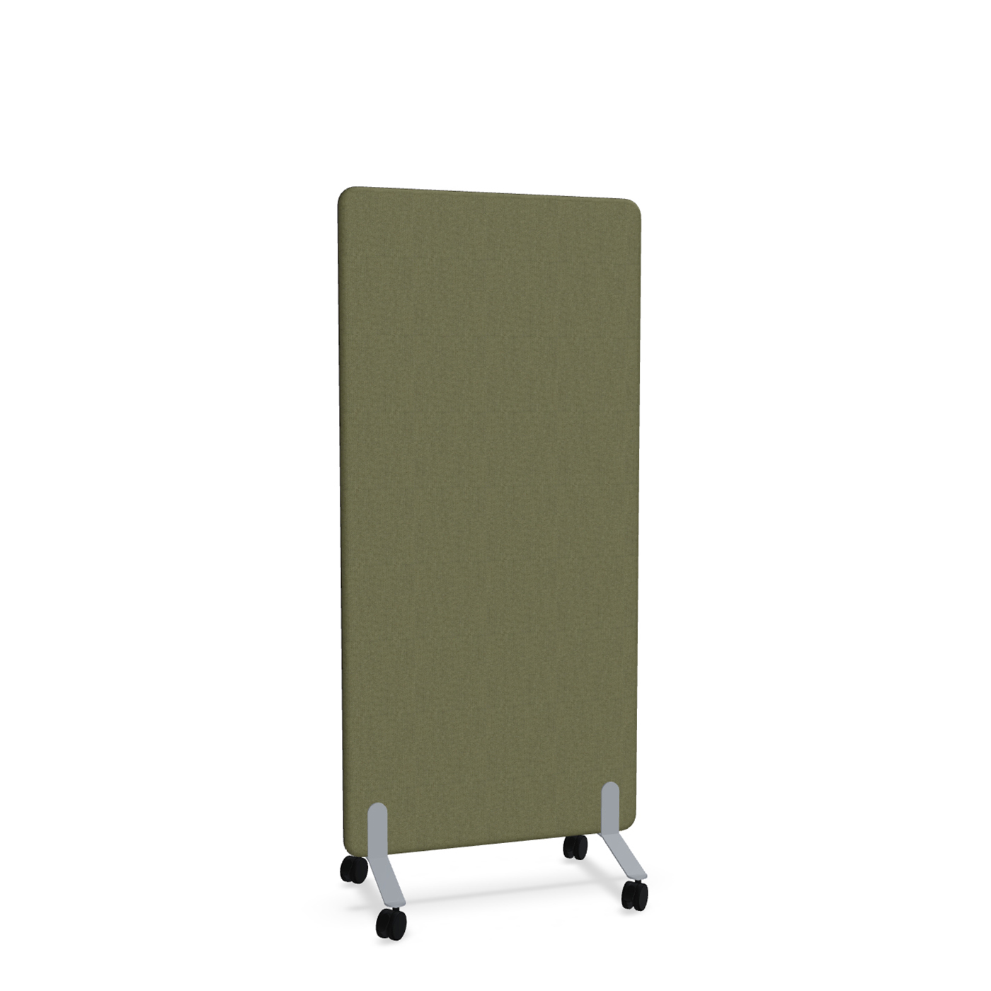 Image of Trennwand Mdd Sonic 80x165 cm, auf Rollen, Olivgrün/Silbergrau, Neu