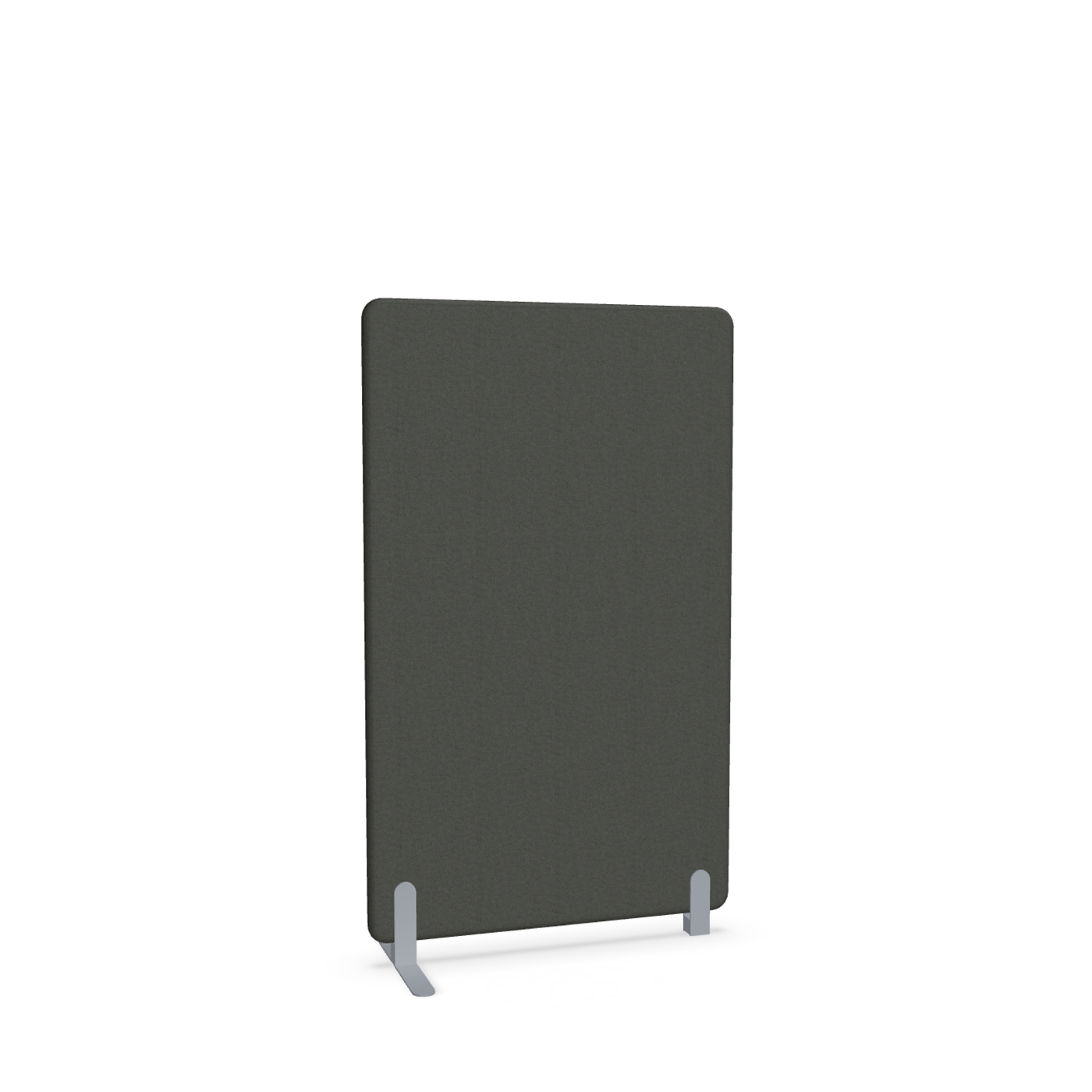 Image of Trennwand Mdd Sonic 90x145 cm, Freistehender Fuss und Distanzfuss, Schwarz/Silbergrau, Neu