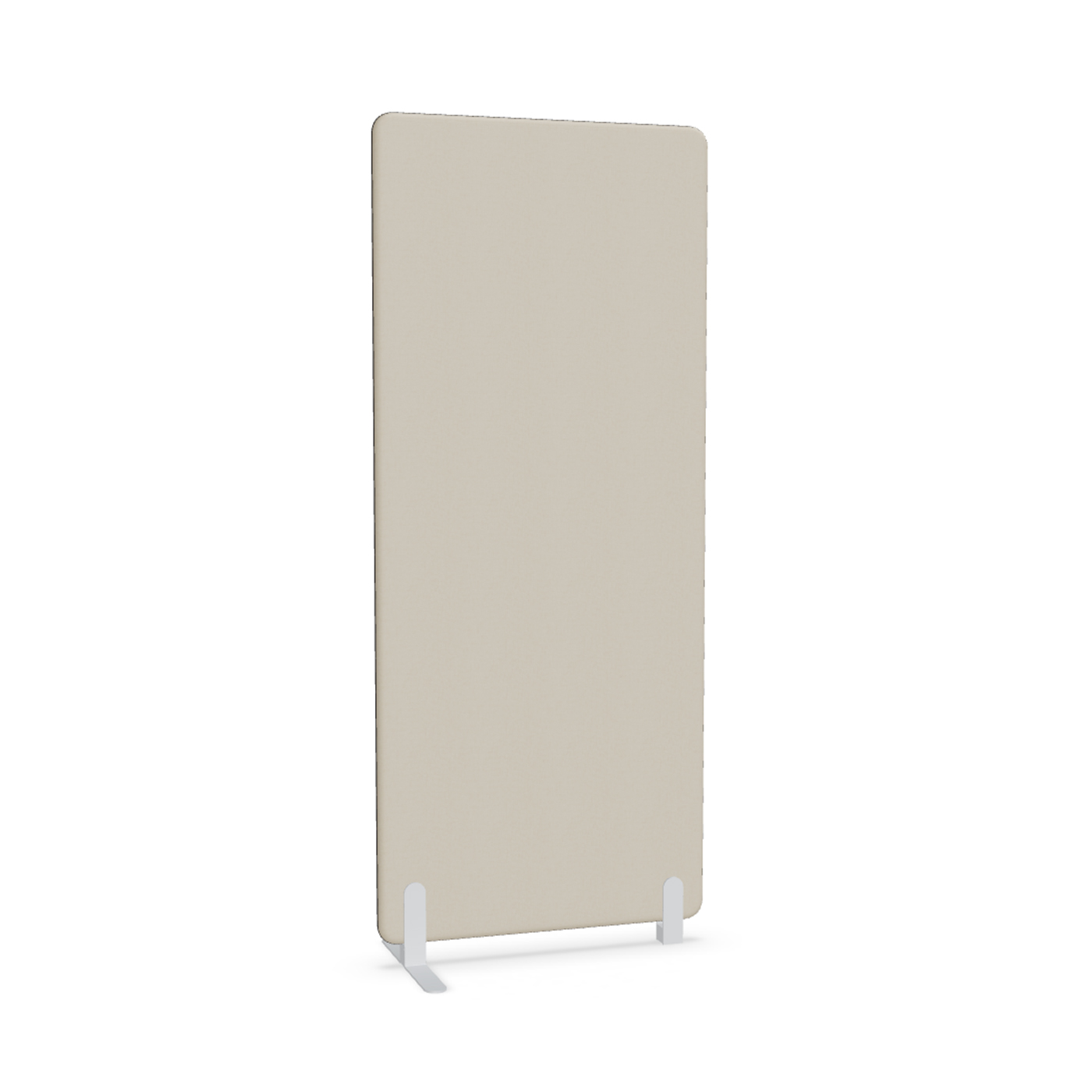 Image of Trennwand Mdd Sonic 80x185 cm, Freistehender Fuss und Distanzfuss, Beige/Weiss, Neu