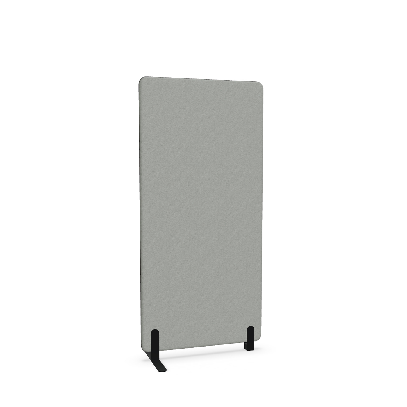 Image of Trennwand Mdd Sonic 80x165 cm, Freistehender Fuss und Distanzfuss, Grau/Schwarz, Neu