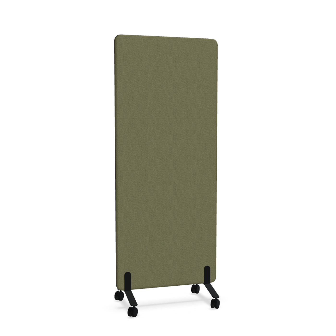 Image of Trennwand Mdd Sonic 80x185 cm, auf Rollen, Olivgrün/Schwarz, Neu