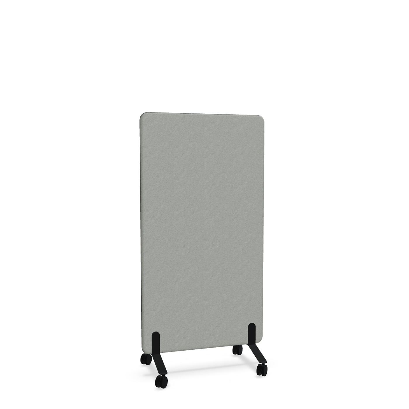 Image of Trennwand Mdd Sonic 80x145 cm, auf Rollen, Grau/Schwarz, Neu