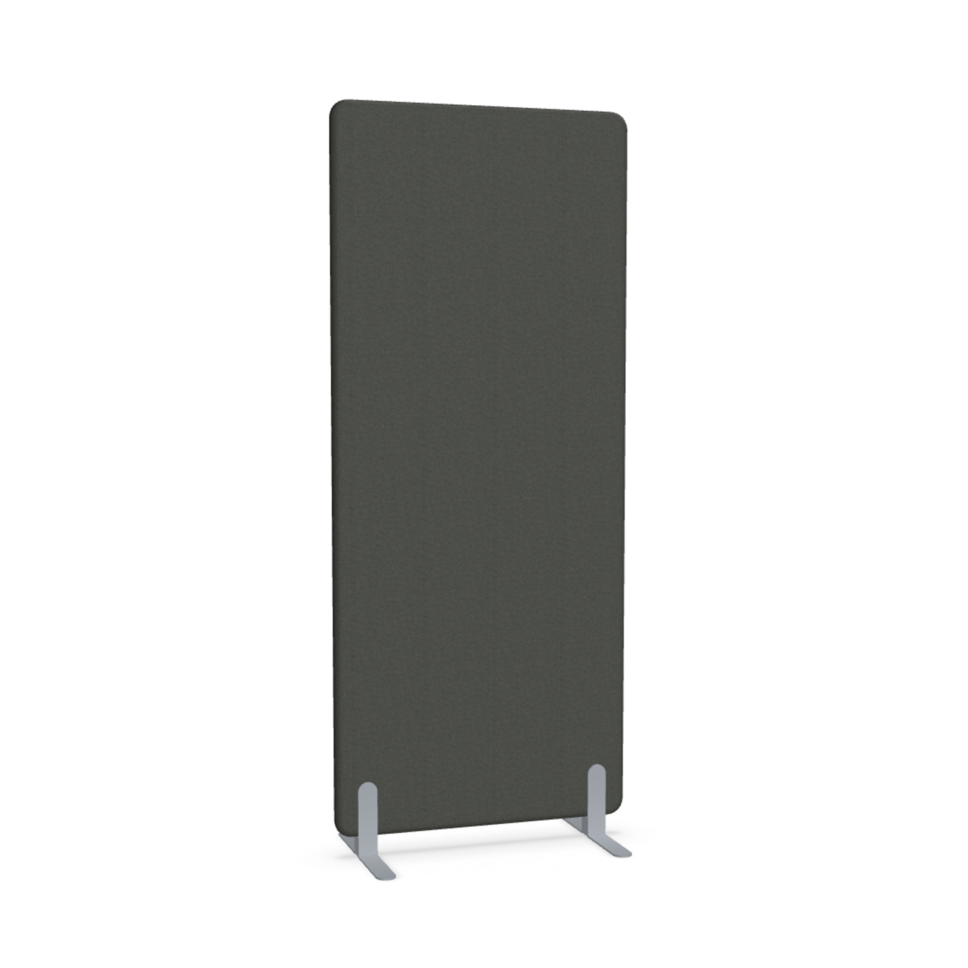 Image of Trennwand Mdd Sonic 80x185 cm, Freistehende Füsse, Schwarz/Silbergrau, Neu