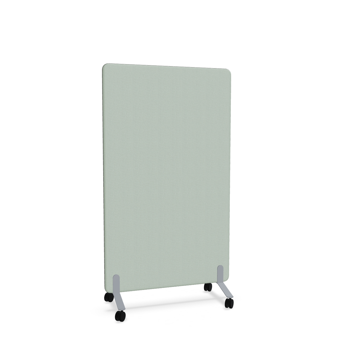 Image of Trennwand Mdd Sonic 100x165 cm, auf Rollen, Grün/Silbergrau, Neu