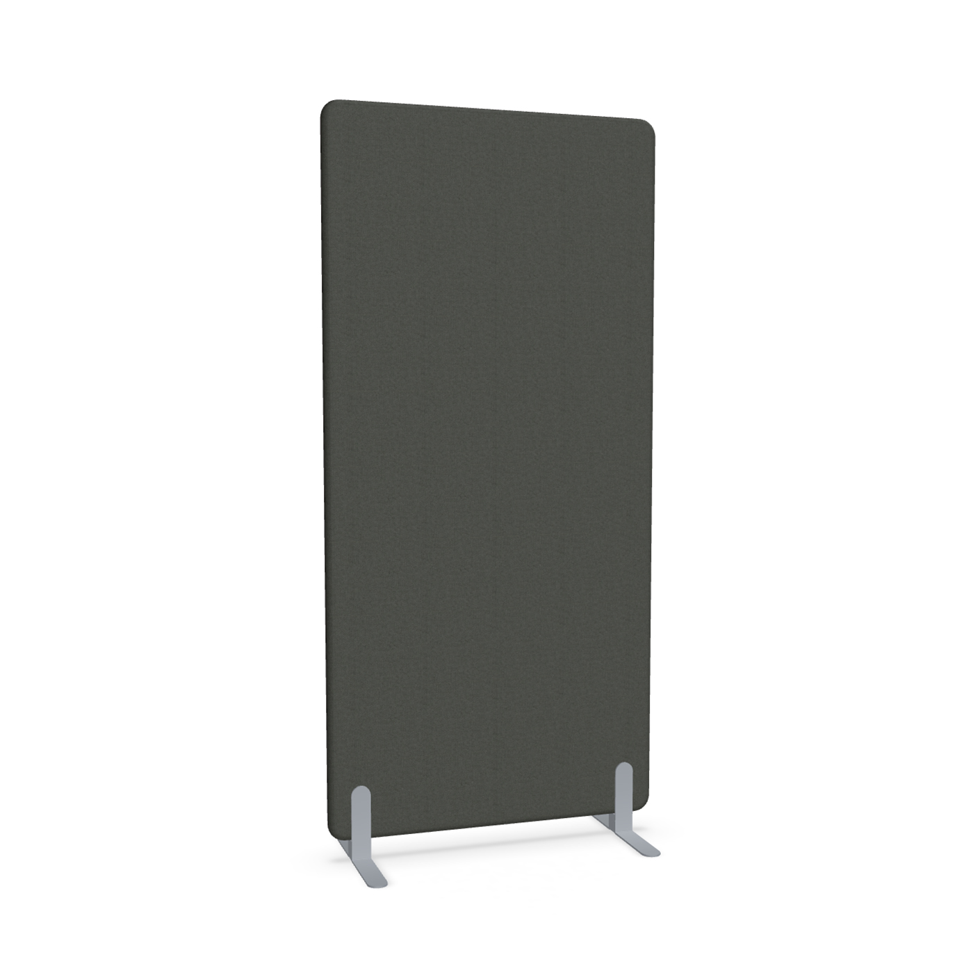 Image of Trennwand Mdd Sonic 90x185 cm, Freistehende Füsse, Schwarz/Silbergrau, Neu
