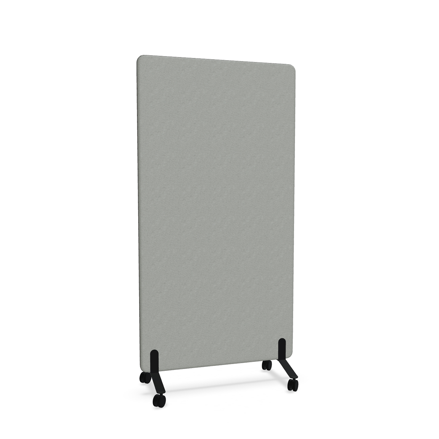 Image of Trennwand Mdd Sonic 100x185 cm, auf Rollen, Grau/Schwarz, Neu