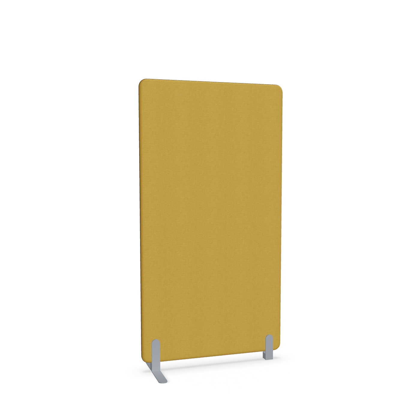 Image of Trennwand Mdd Sonic 90x165 cm, Freistehender Fuss und Distanzfuss, Gelb/Silbergrau, Neu