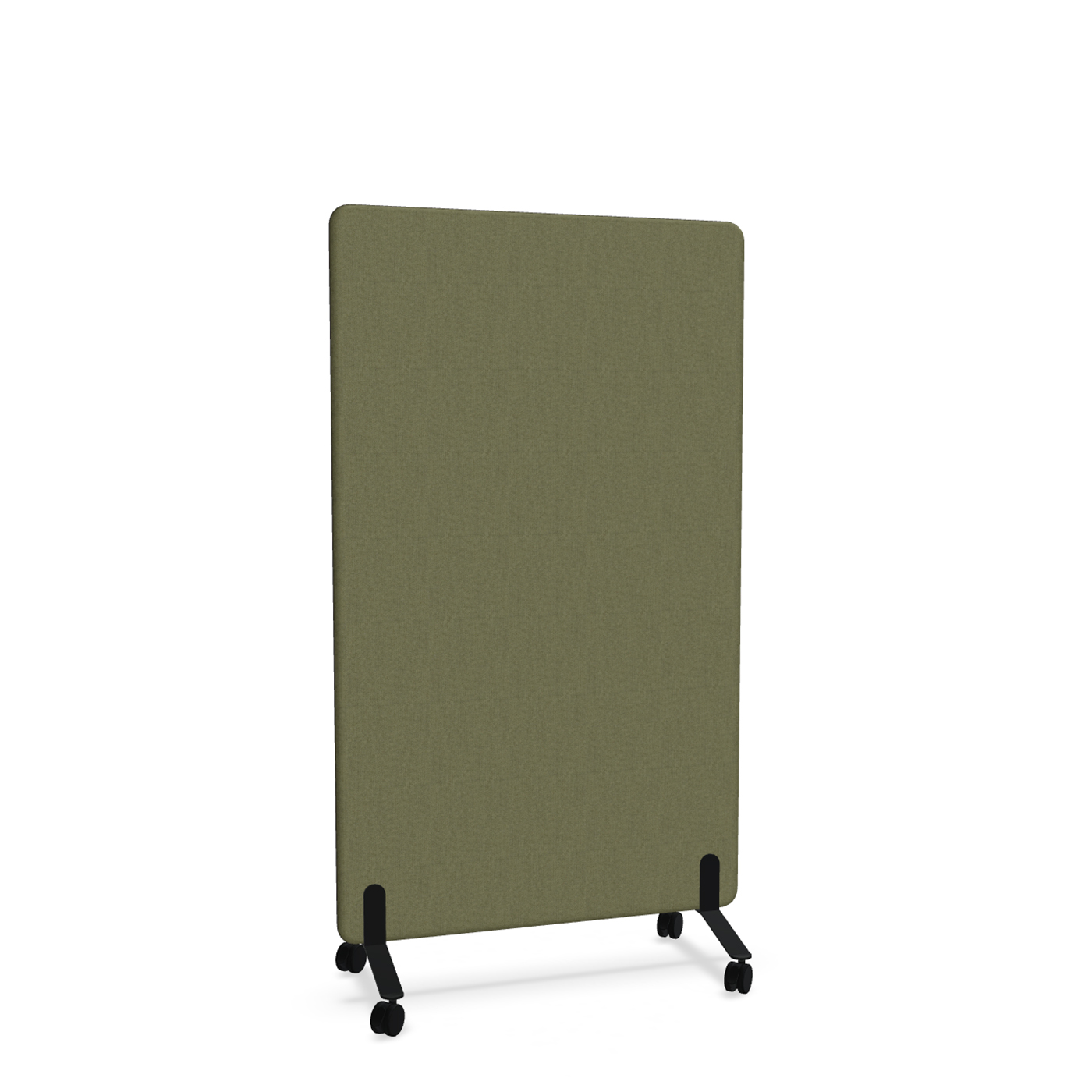 Image of Trennwand Mdd Sonic 100x165 cm, auf Rollen, Olivgrün/Schwarz, Neu
