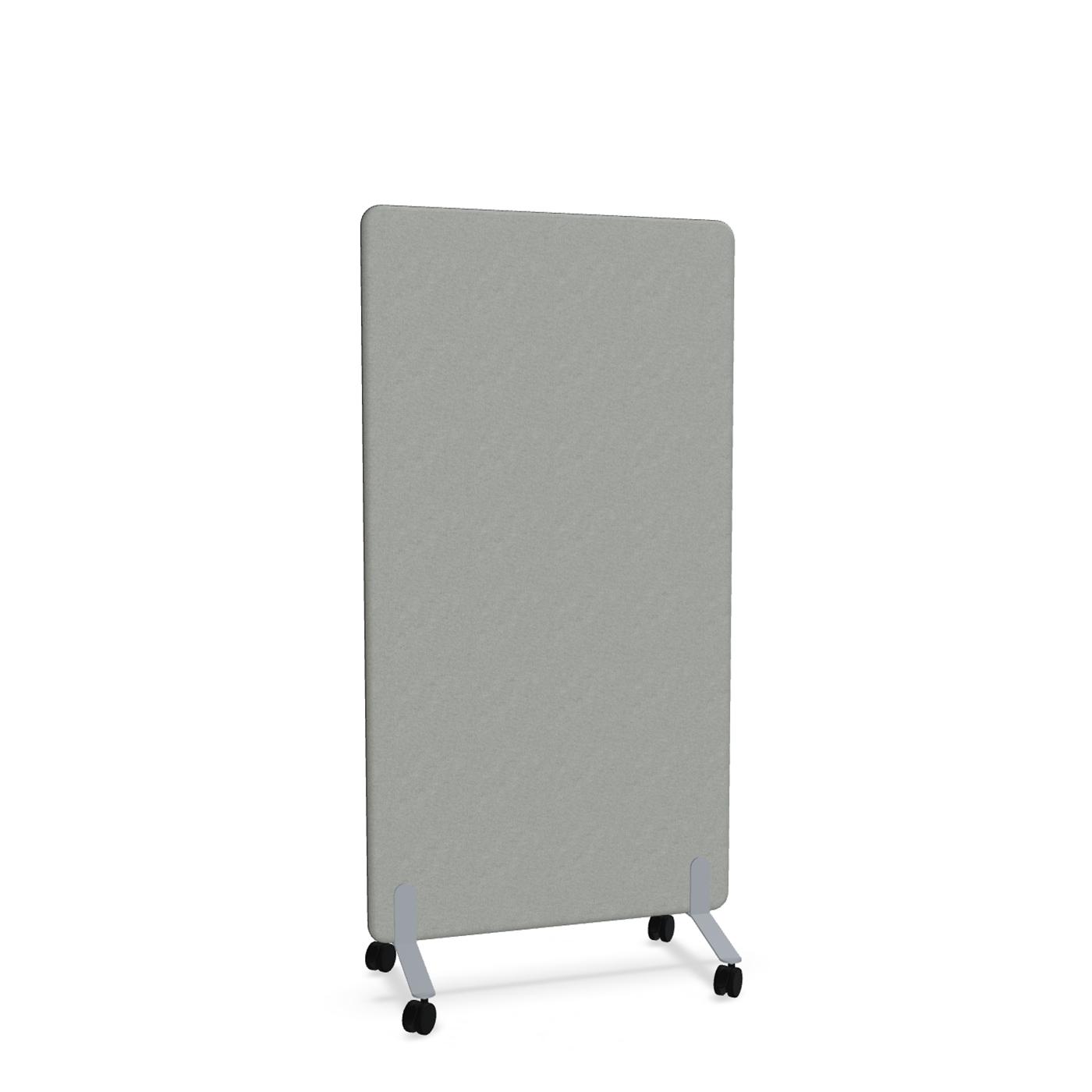 Image of Trennwand Mdd Sonic 90x165 cm, auf Rollen, Grau/Silbergrau, Neu