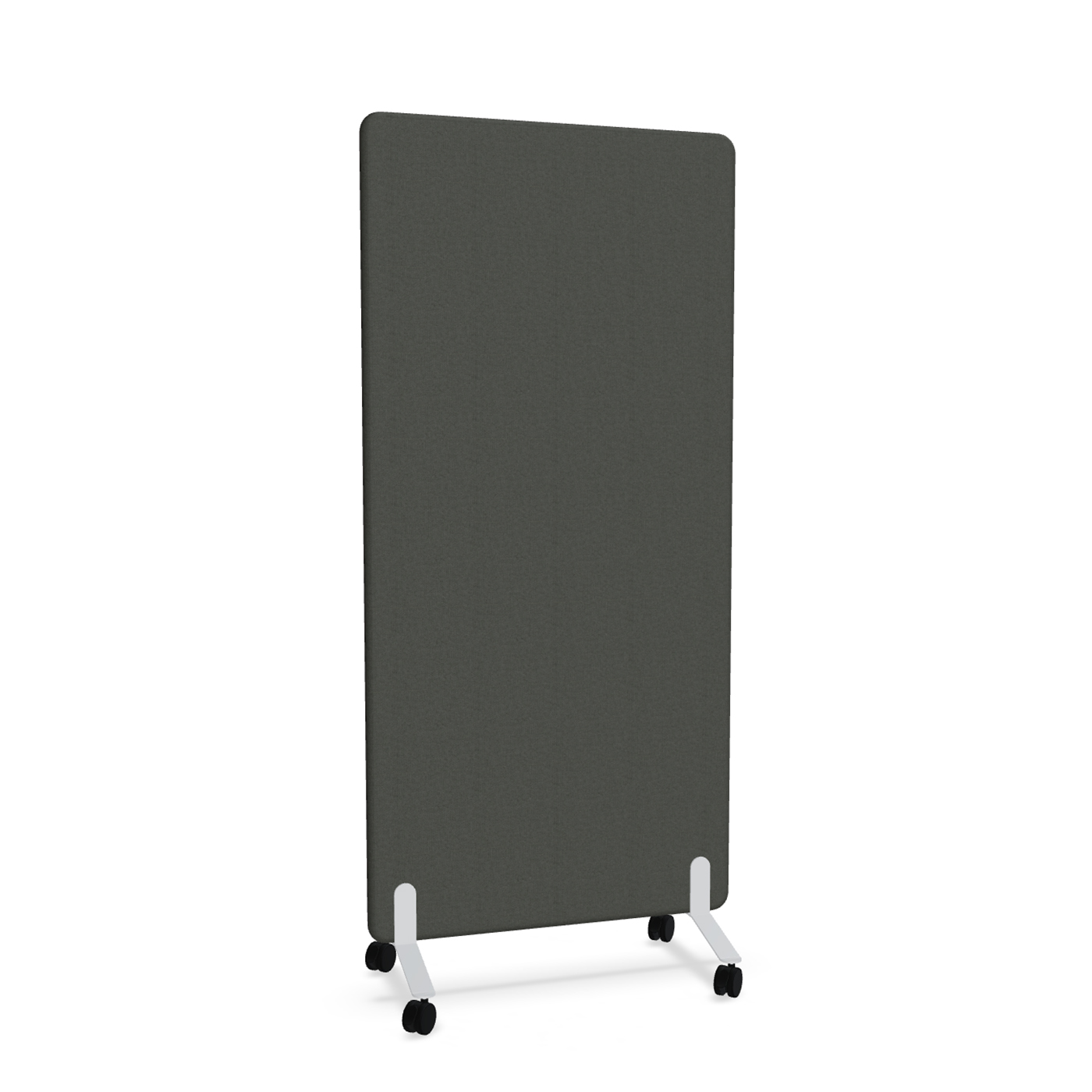 Image of Trennwand Mdd Sonic 90x185 cm, auf Rollen, Schwarz/Weiss, Neu