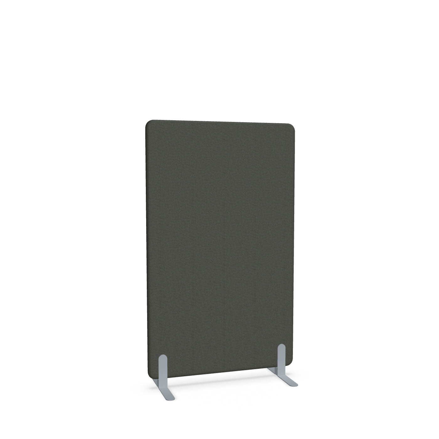 Image of Trennwand Mdd Sonic 90x145 cm, Freistehende Füsse, Schwarz/Silbergrau, Neu