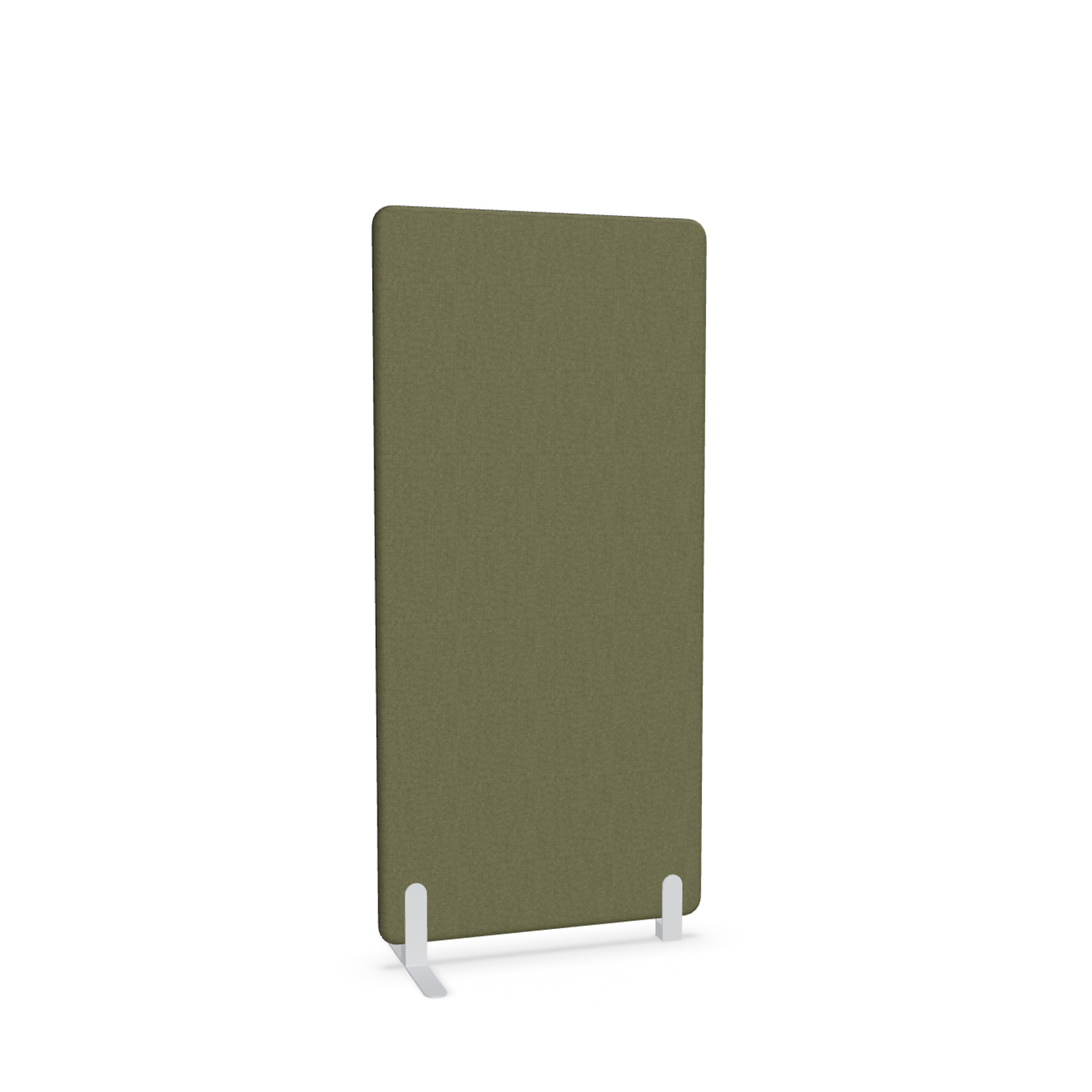 Image of Trennwand Mdd Sonic 80x165 cm, Freistehender Fuss und Distanzfuss, Olivgrün/Weiss, Neu