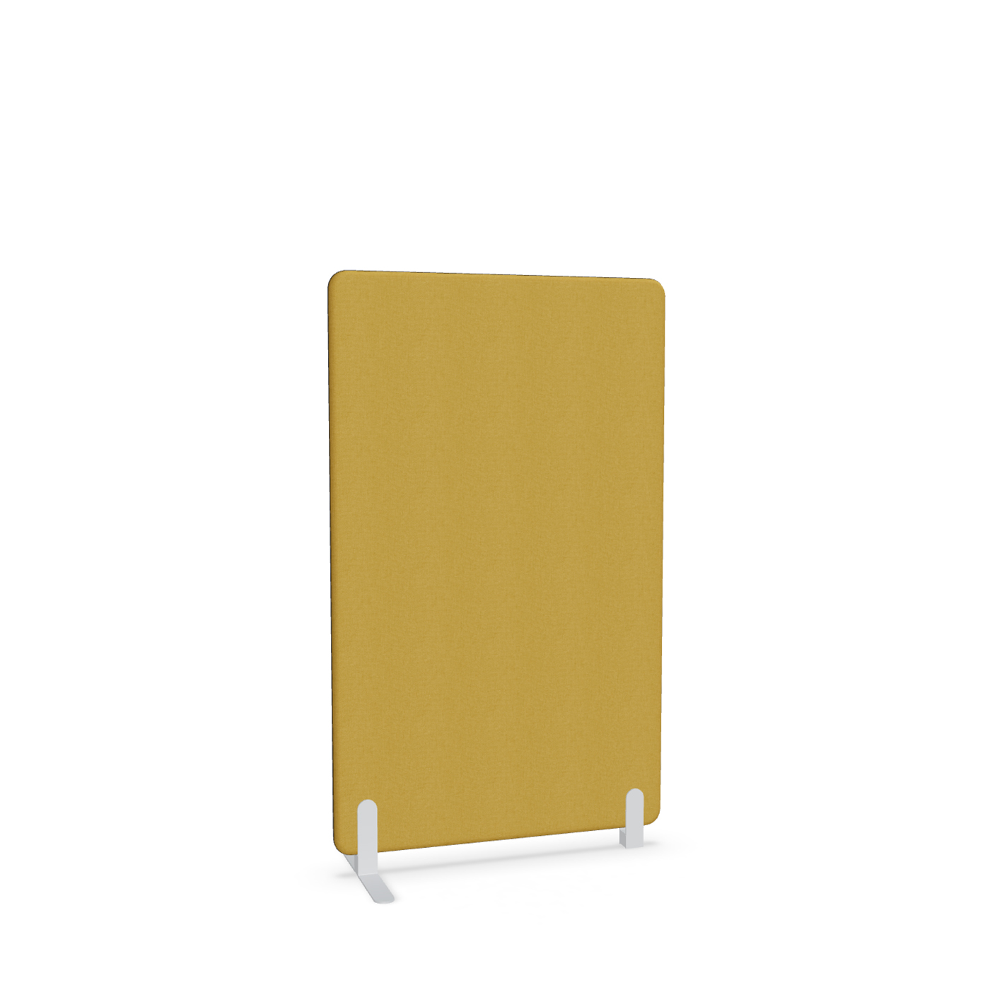 Image of Trennwand Mdd Sonic 90x145 cm, Freistehender Fuss und Distanzfuss, Gelb/Weiss, Neu