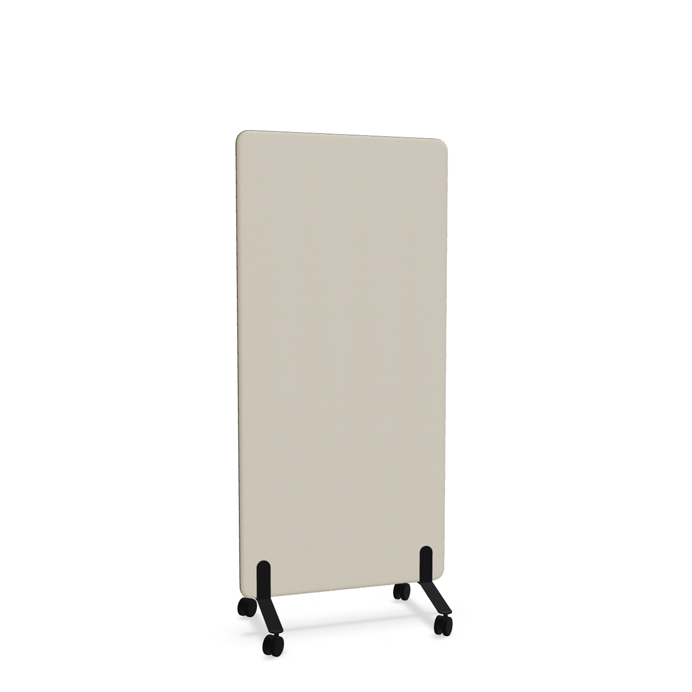 Image of Trennwand Mdd Sonic 80x165 cm, auf Rollen, Beige/Schwarz, Neu