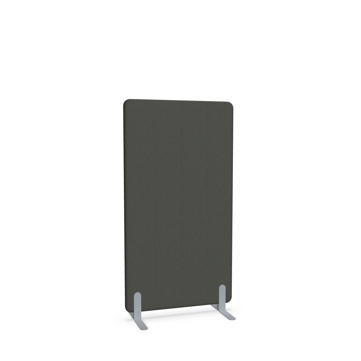Image of Trennwand Mdd Sonic 80x145 cm, Freistehende Füsse, Schwarz/Silbergrau, Neu