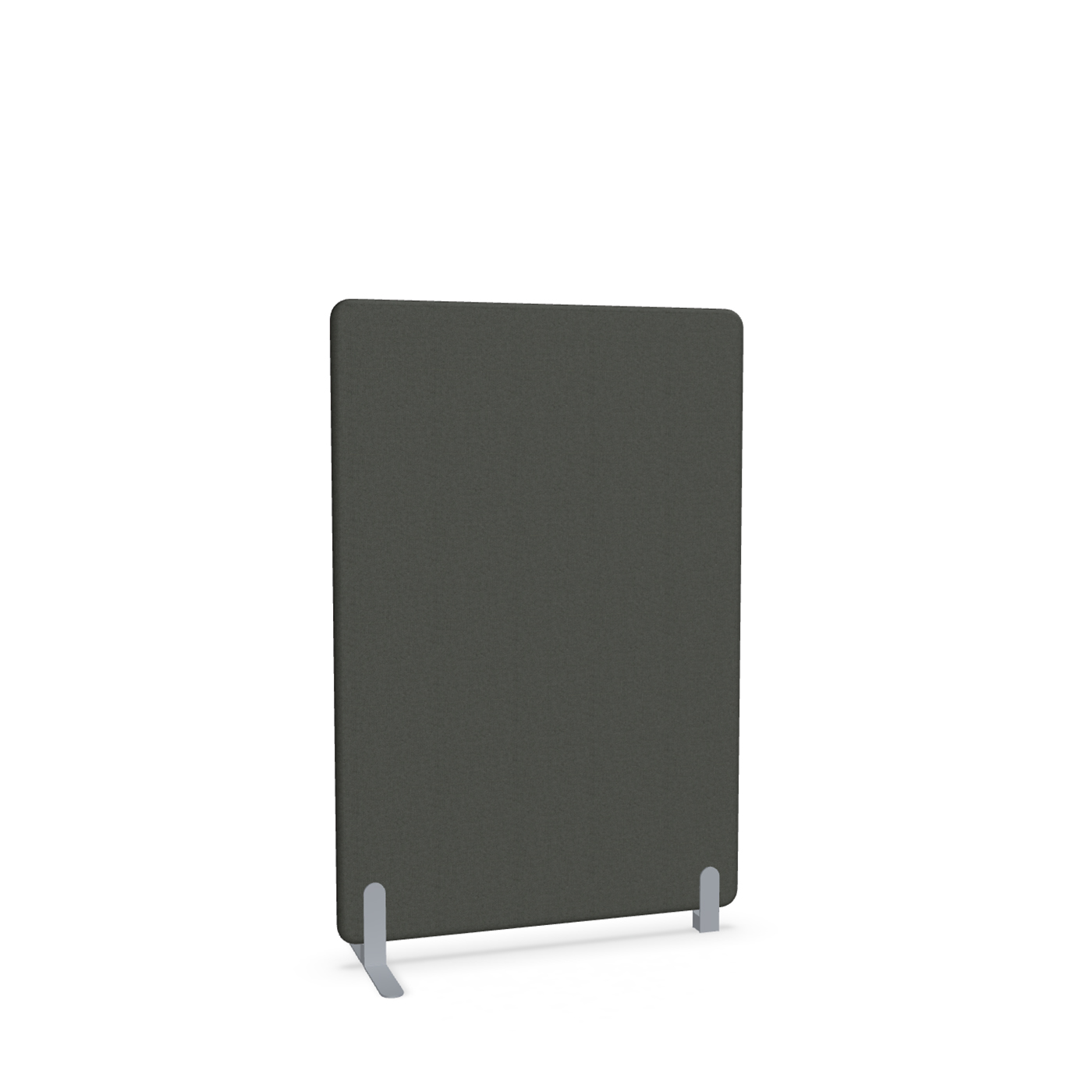 Image of Trennwand Mdd Sonic 100x145 cm, Freistehender Fuss und Distanzfuss, Schwarz/Silbergrau, Neu