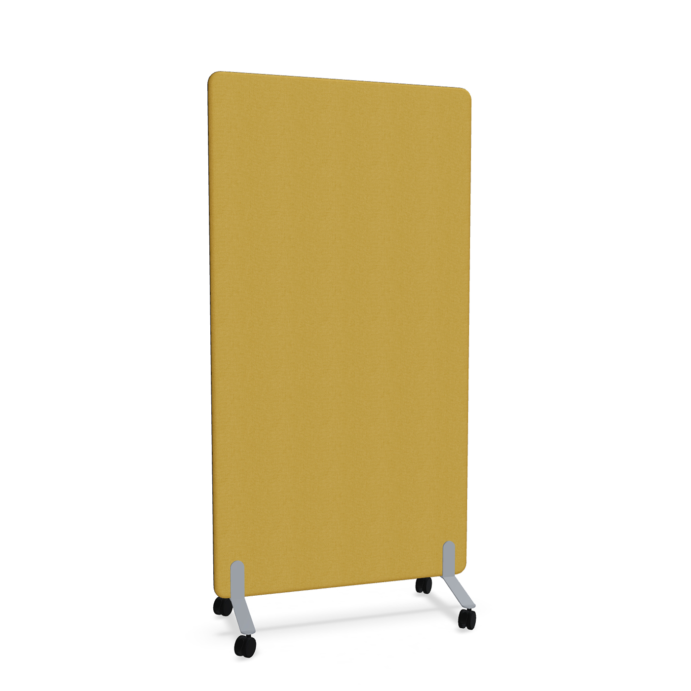 Image of Trennwand Mdd Sonic 100x185 cm, auf Rollen, Gelb/Silbergrau, Neu
