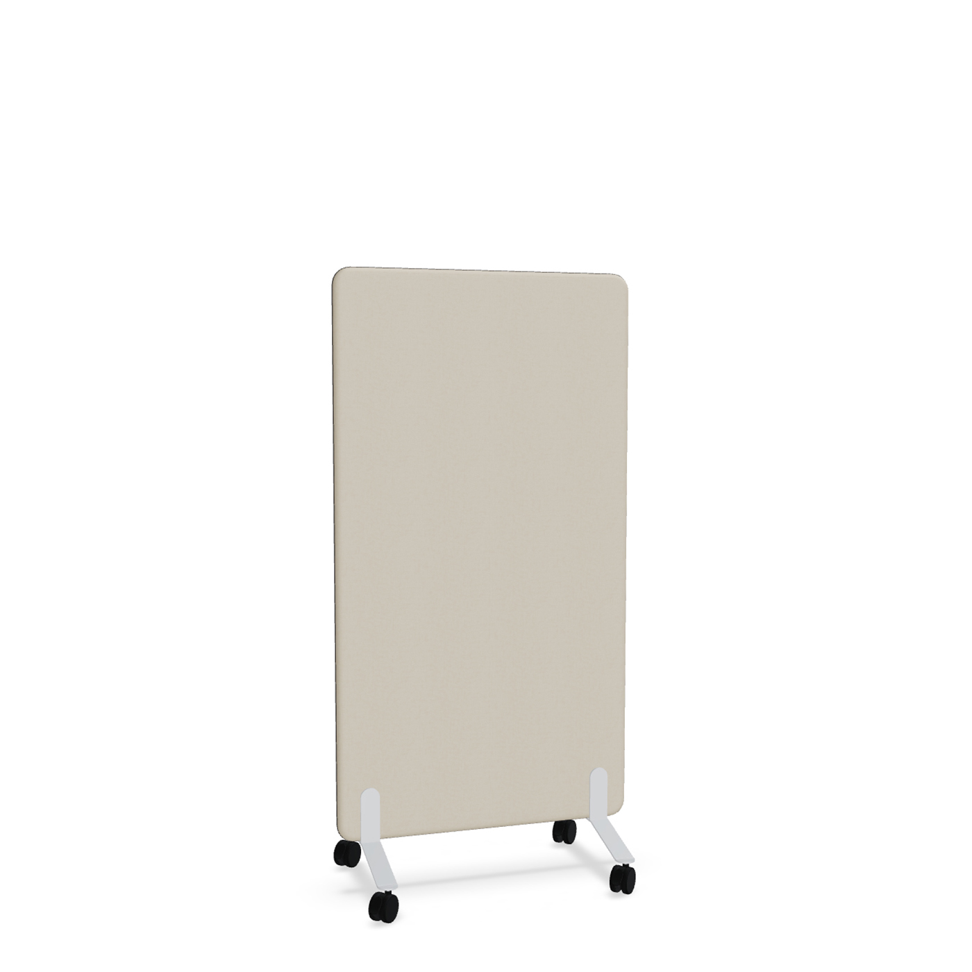 Image of Trennwand Mdd Sonic 80x145 cm, auf Rollen, Beige/Weiss, Neu