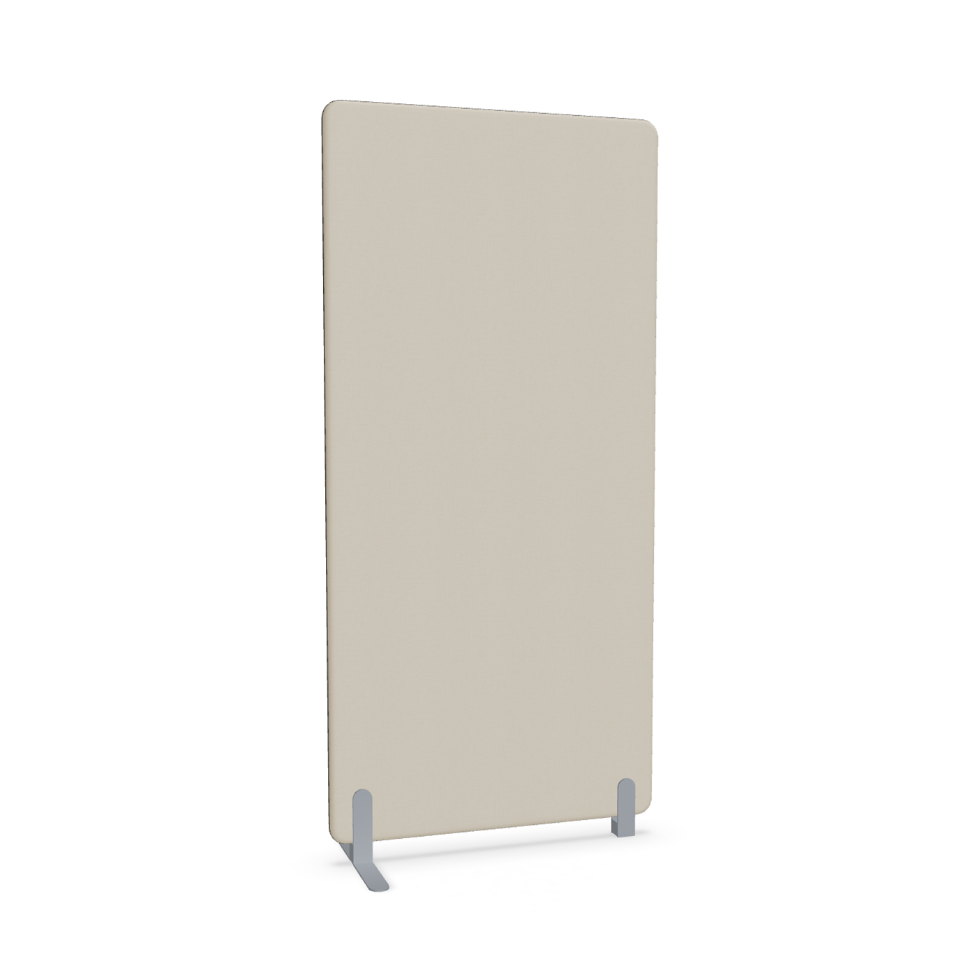 Image of Trennwand Mdd Sonic 90x185 cm, Freistehender Fuss und Distanzfuss, Beige/Silbergrau, Neu