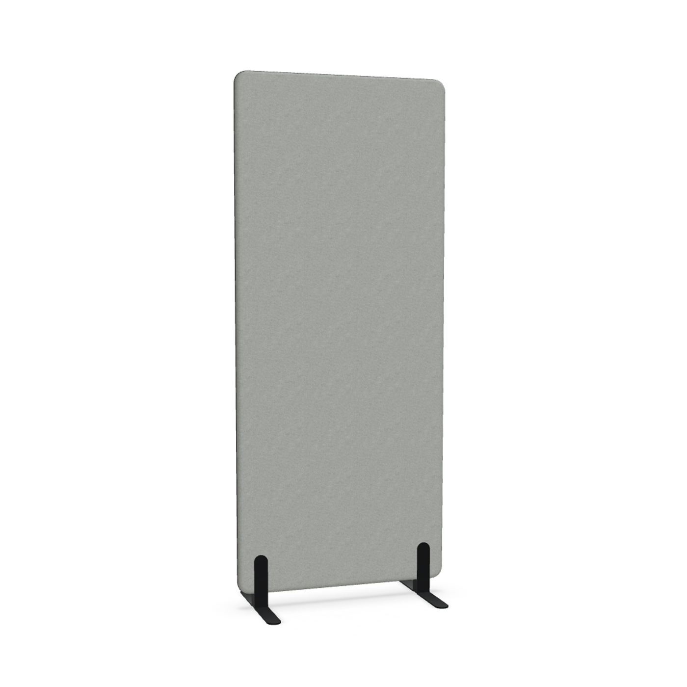 Image of Trennwand Mdd Sonic 80x185 cm, Freistehende Füsse, Grau/Schwarz, Neu