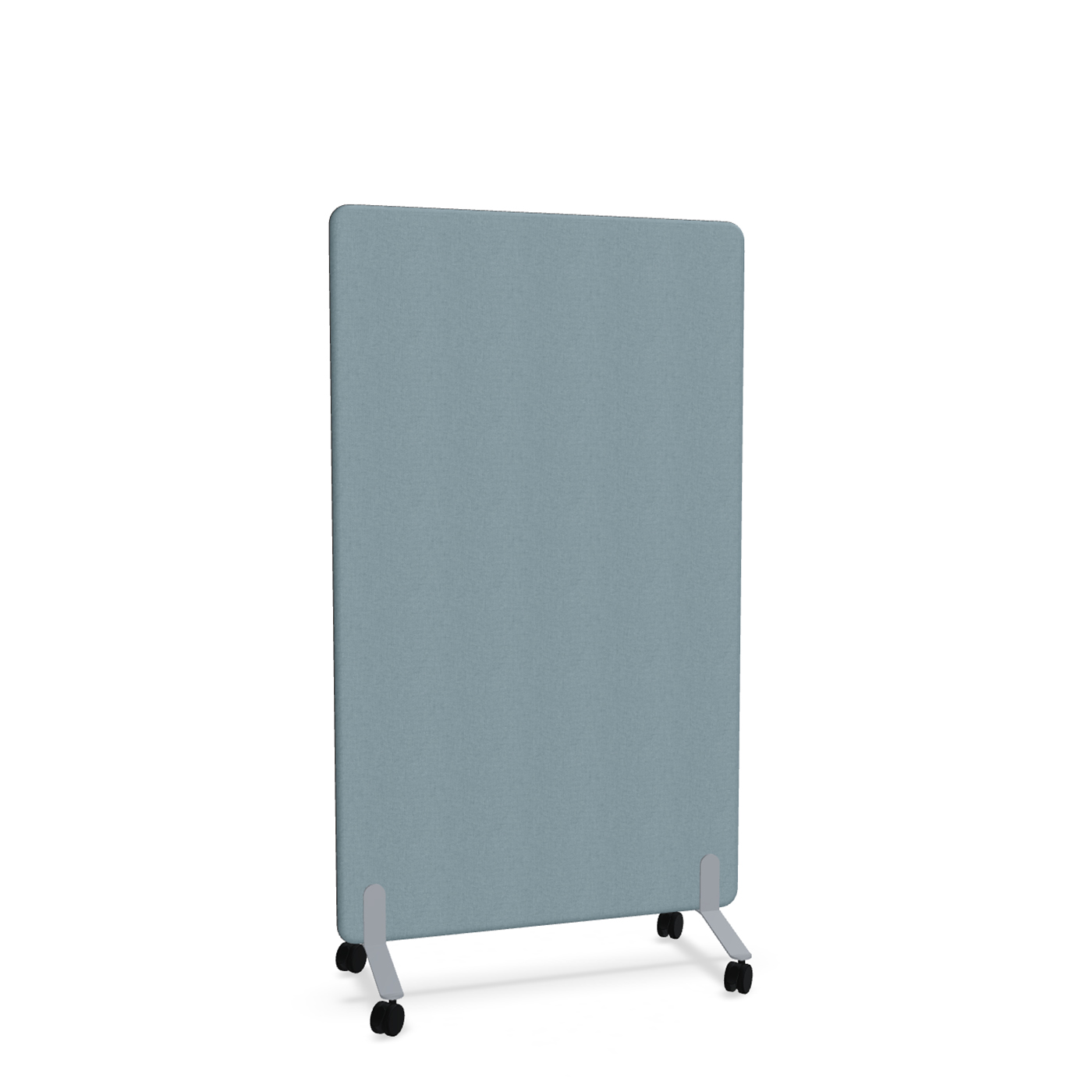 Image of Trennwand Mdd Sonic 100x165 cm, auf Rollen, Blau/Silbergrau, Neu