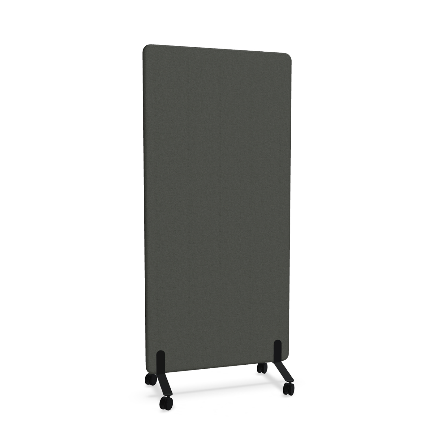 Image of Trennwand Mdd Sonic 90x185 cm, auf Rollen, Schwarz/Schwarz, Neu