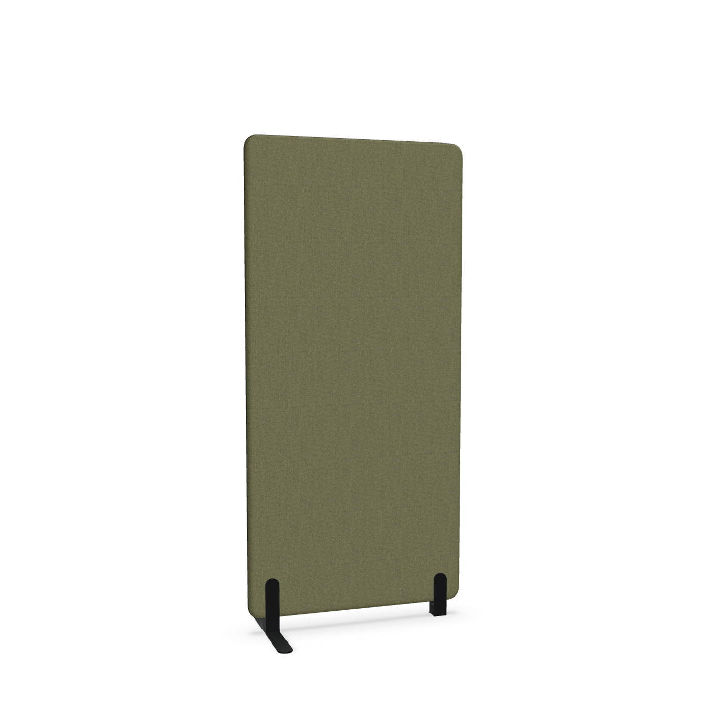 Image of Trennwand Mdd Sonic 80x165 cm, Freistehender Fuss und Distanzfuss, Olivgrün/Schwarz, Neu