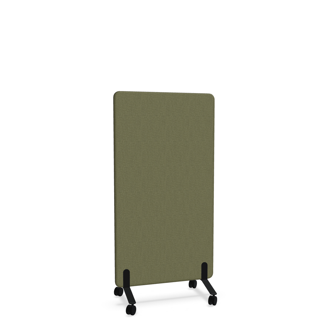 Image of Trennwand Mdd Sonic 80x145 cm, auf Rollen, Olivgrün/Schwarz, Neu