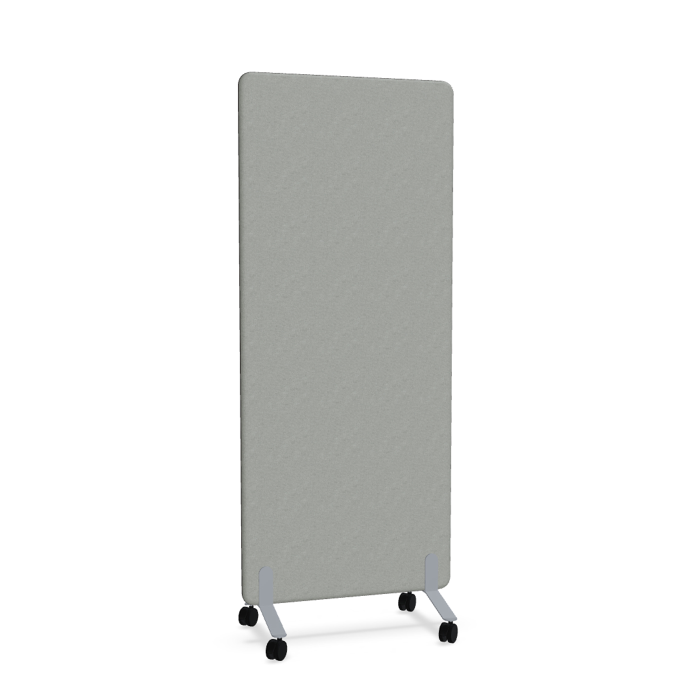 Image of Trennwand Mdd Sonic 80x185 cm, auf Rollen, Grau/Silbergrau, Neu