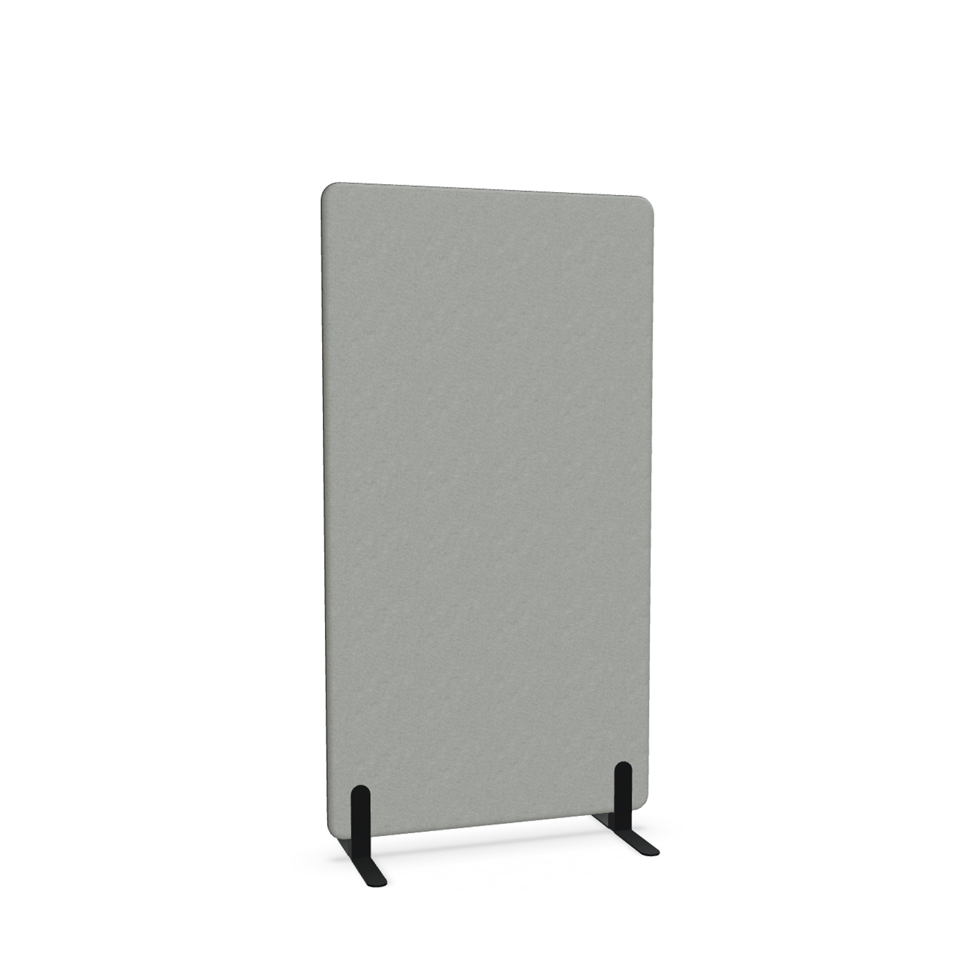 Image of Trennwand Mdd Sonic 90x165 cm, Freistehende Füsse, Grau/Schwarz, Neu