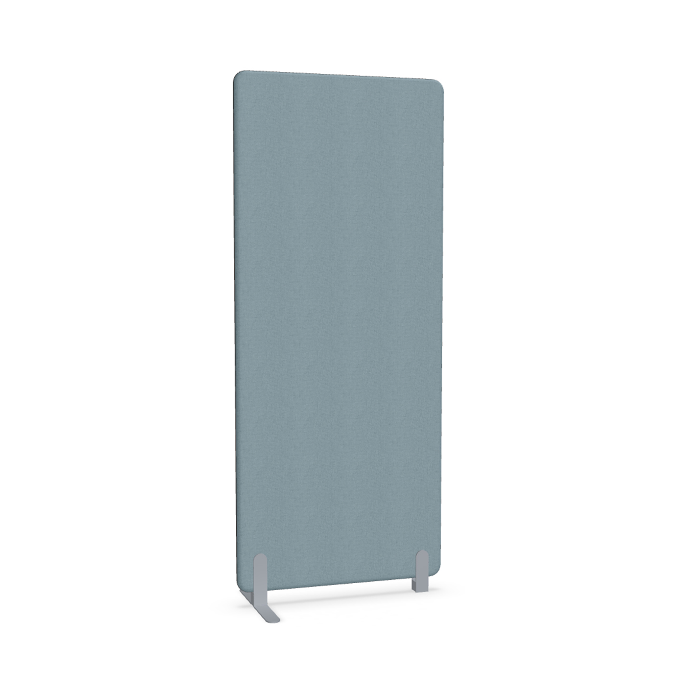 Image of Trennwand Mdd Sonic 80x185 cm, Freistehender Fuss und Distanzfuss, Blau/Silbergrau, Neu