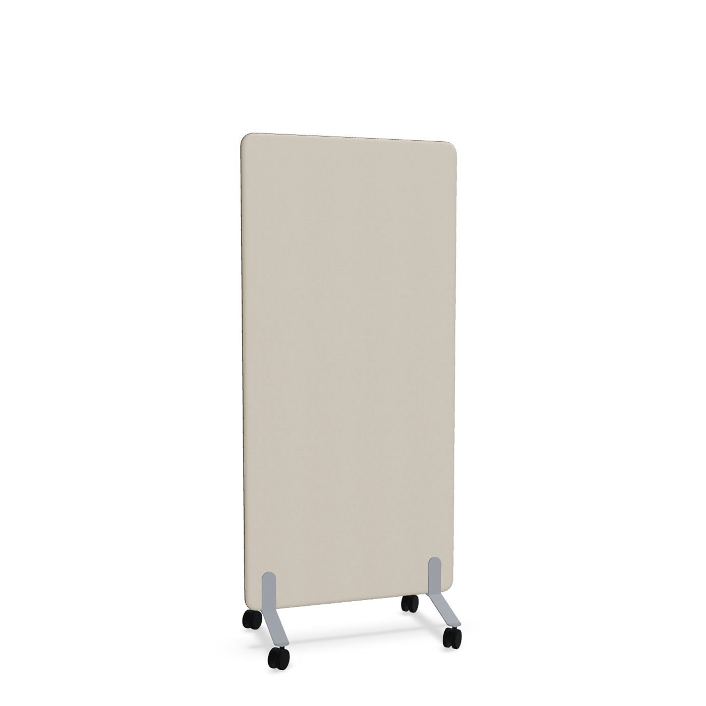 Image of Trennwand Mdd Sonic 80x165 cm, auf Rollen, Beige/Silbergrau, Neu