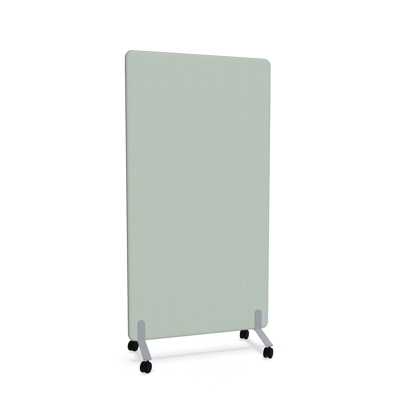 Image of Trennwand Mdd Sonic 100x185 cm, auf Rollen, Grün/Silbergrau, Neu