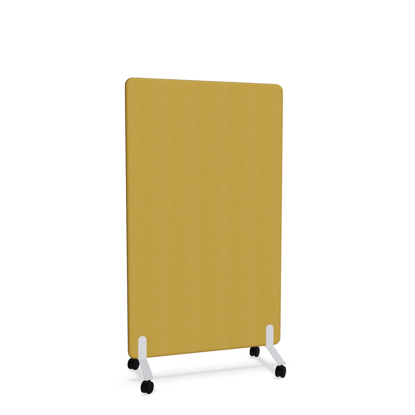 Image of Trennwand Mdd Sonic 100x165 cm, auf Rollen, Gelb/Weiss, Neu