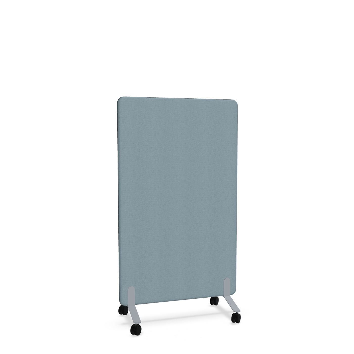 Image of Trennwand Mdd Sonic 90x145 cm, auf Rollen, Blau/Silbergrau, Neu