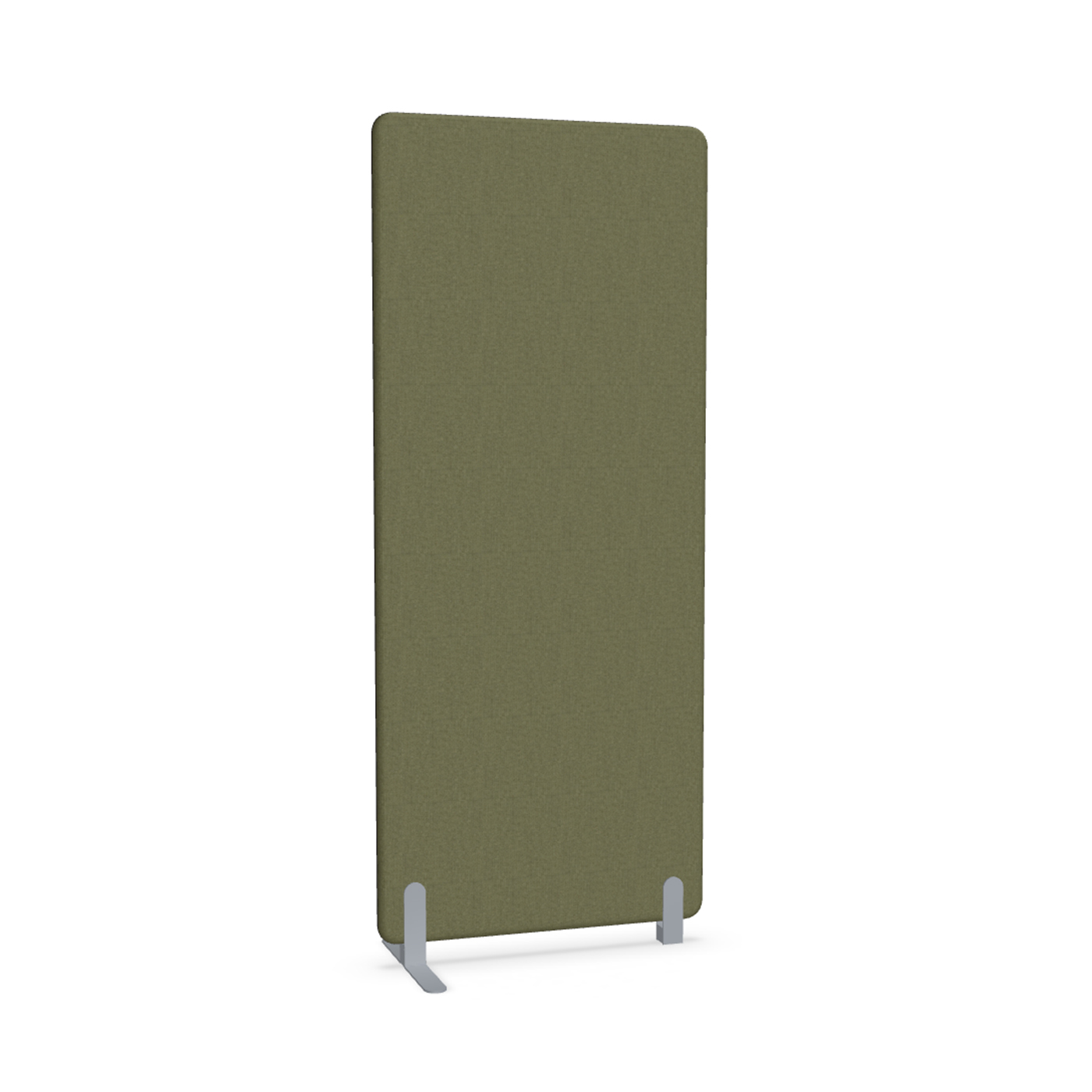 Image of Trennwand Mdd Sonic 80x185 cm, Freistehender Fuss und Distanzfuss, Olivgrün/Silbergrau, Neu