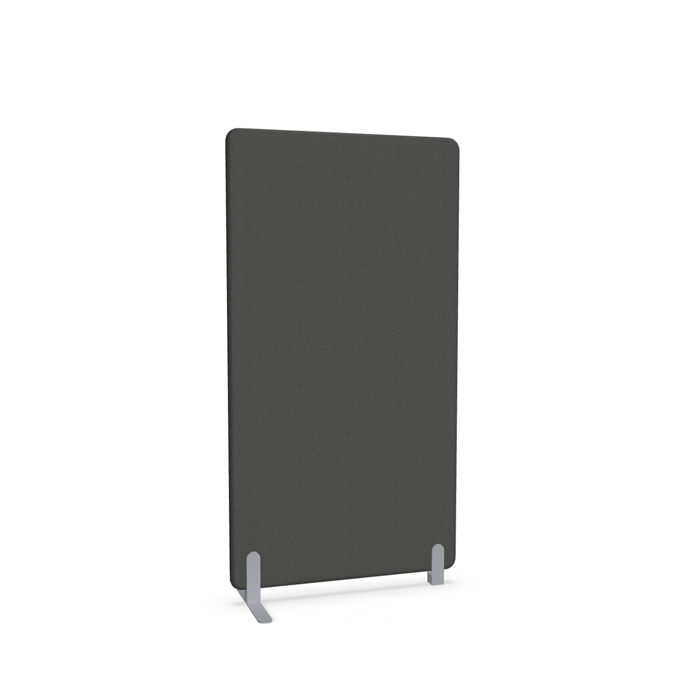 Image of Trennwand Mdd Sonic 90x165 cm, Freistehender Fuss und Distanzfuss, Schwarz/Silbergrau, Neu