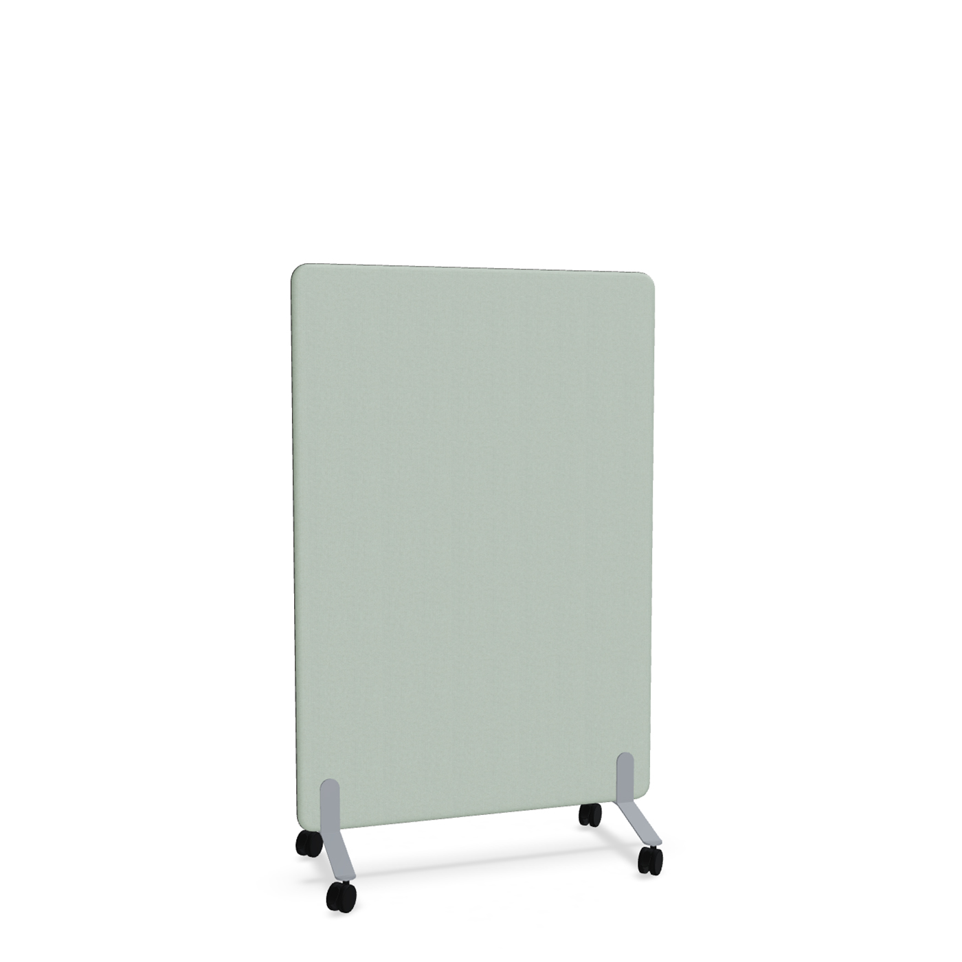Image of Trennwand Mdd Sonic 100x145 cm, auf Rollen, Grün/Silbergrau, Neu