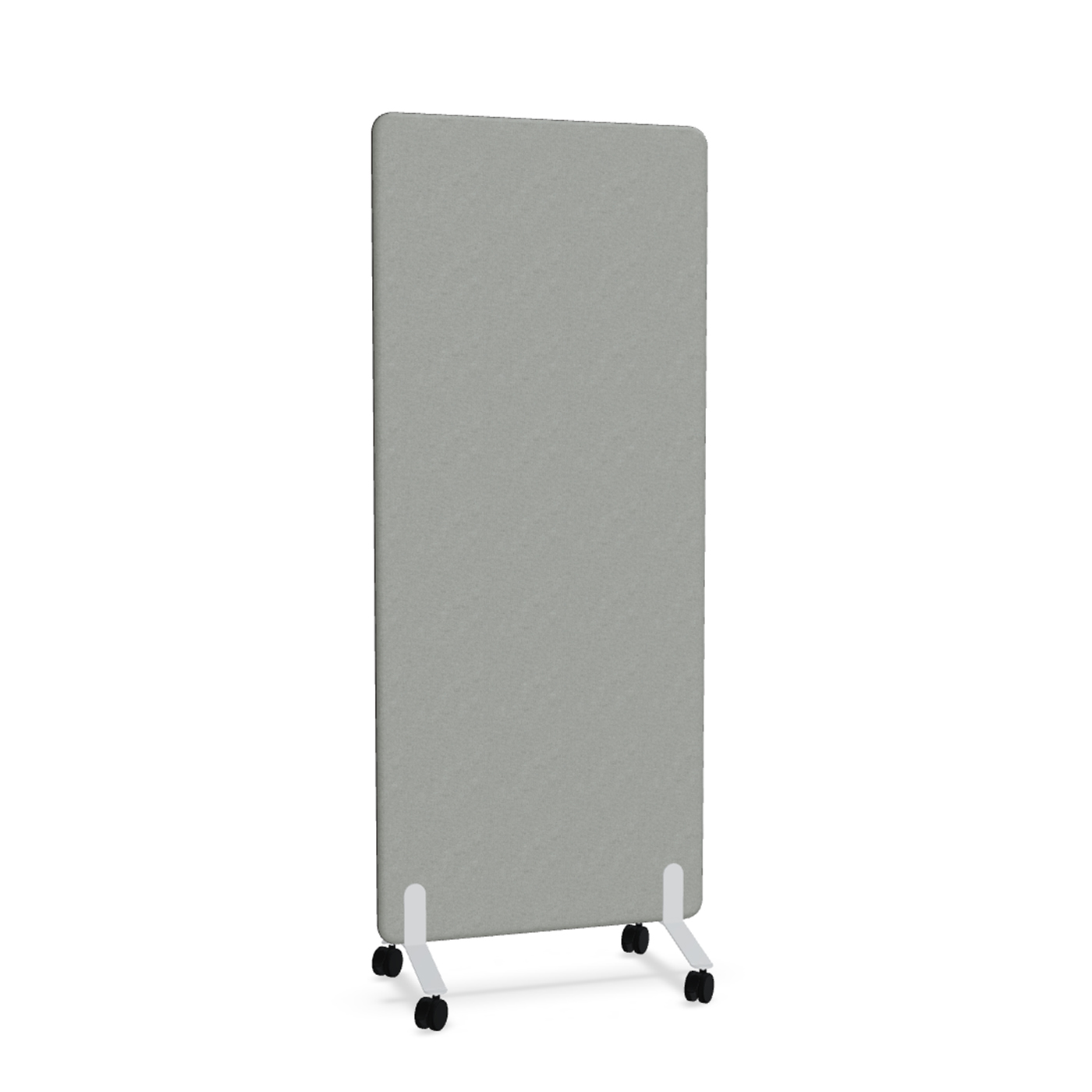Image of Trennwand Mdd Sonic 80x185 cm, auf Rollen, Grau/Weiss, Neu