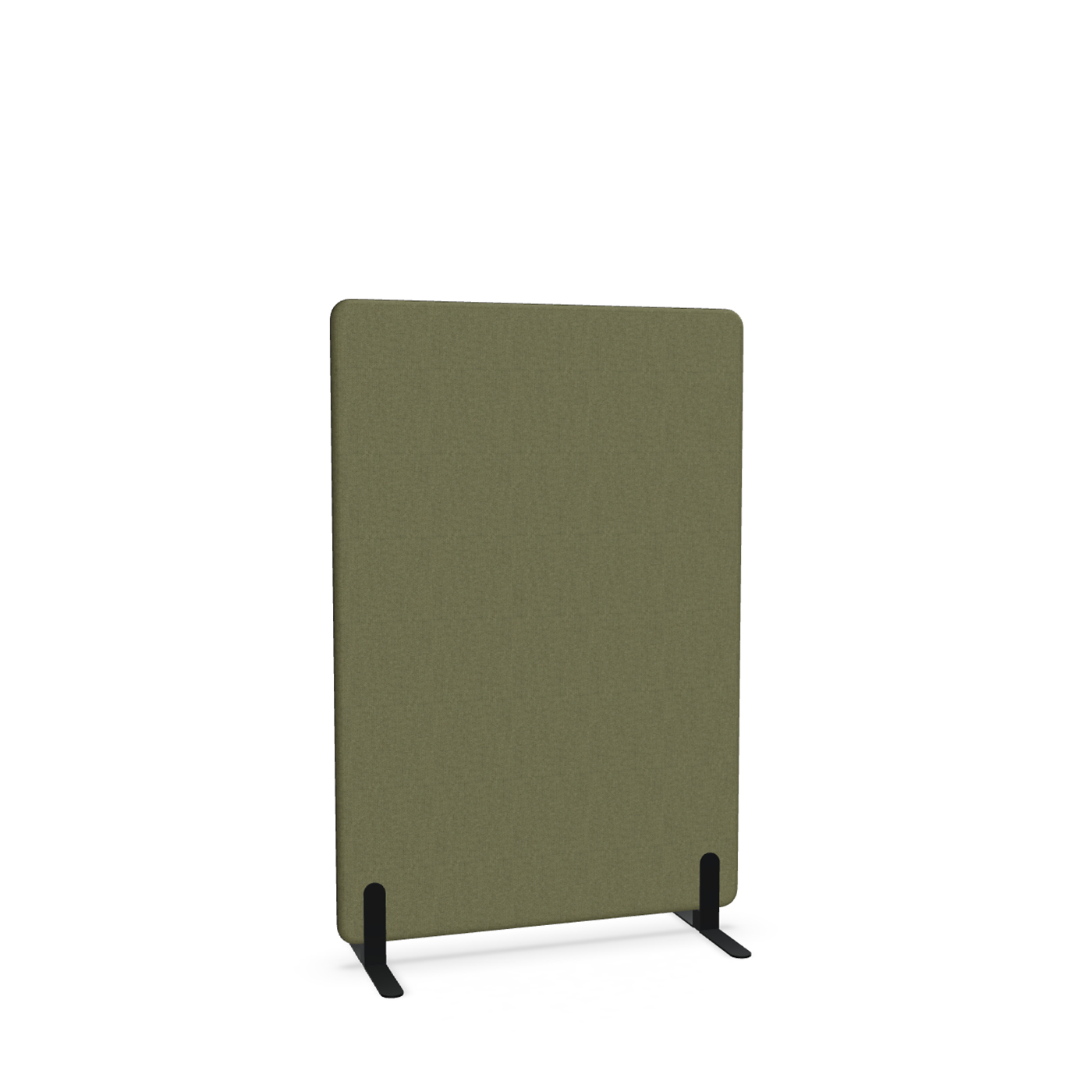 Image of Trennwand Mdd Sonic 100x145 cm, Freistehende Füsse, Olivgrün/Schwarz, Neu