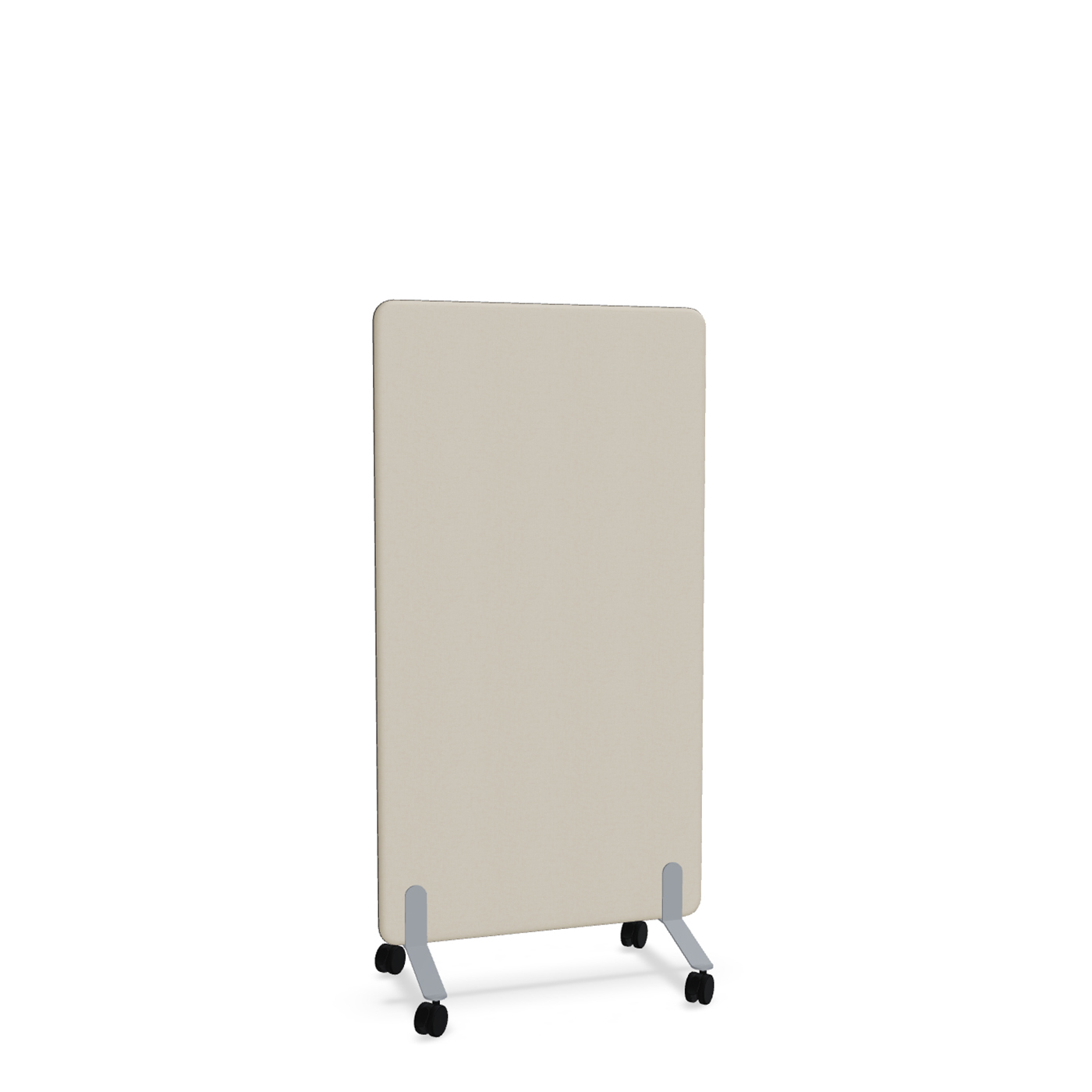 Image of Trennwand Mdd Sonic 80x145 cm, auf Rollen, Beige/Silbergrau, Neu
