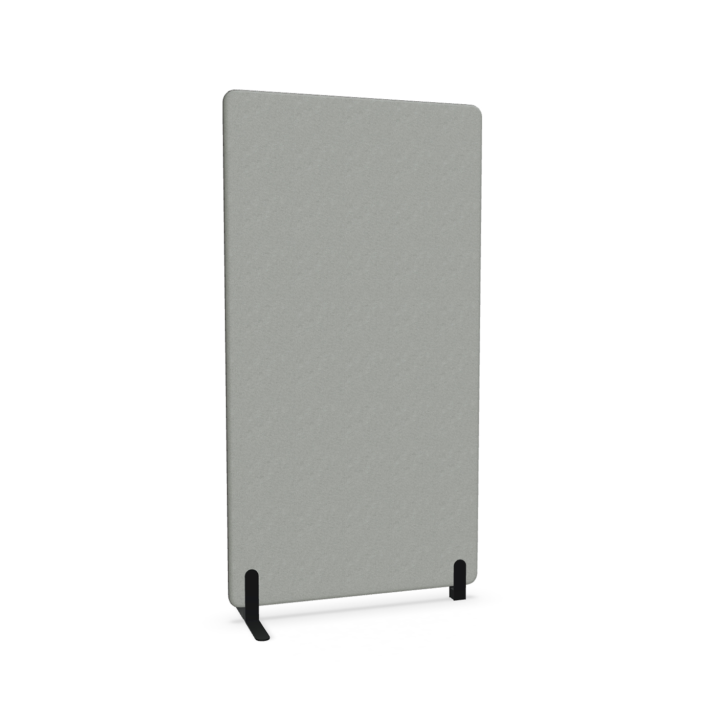 Image of Trennwand Mdd Sonic 100x185 cm, Freistehender Fuss und Distanzfuss, Grau/Schwarz, Neu