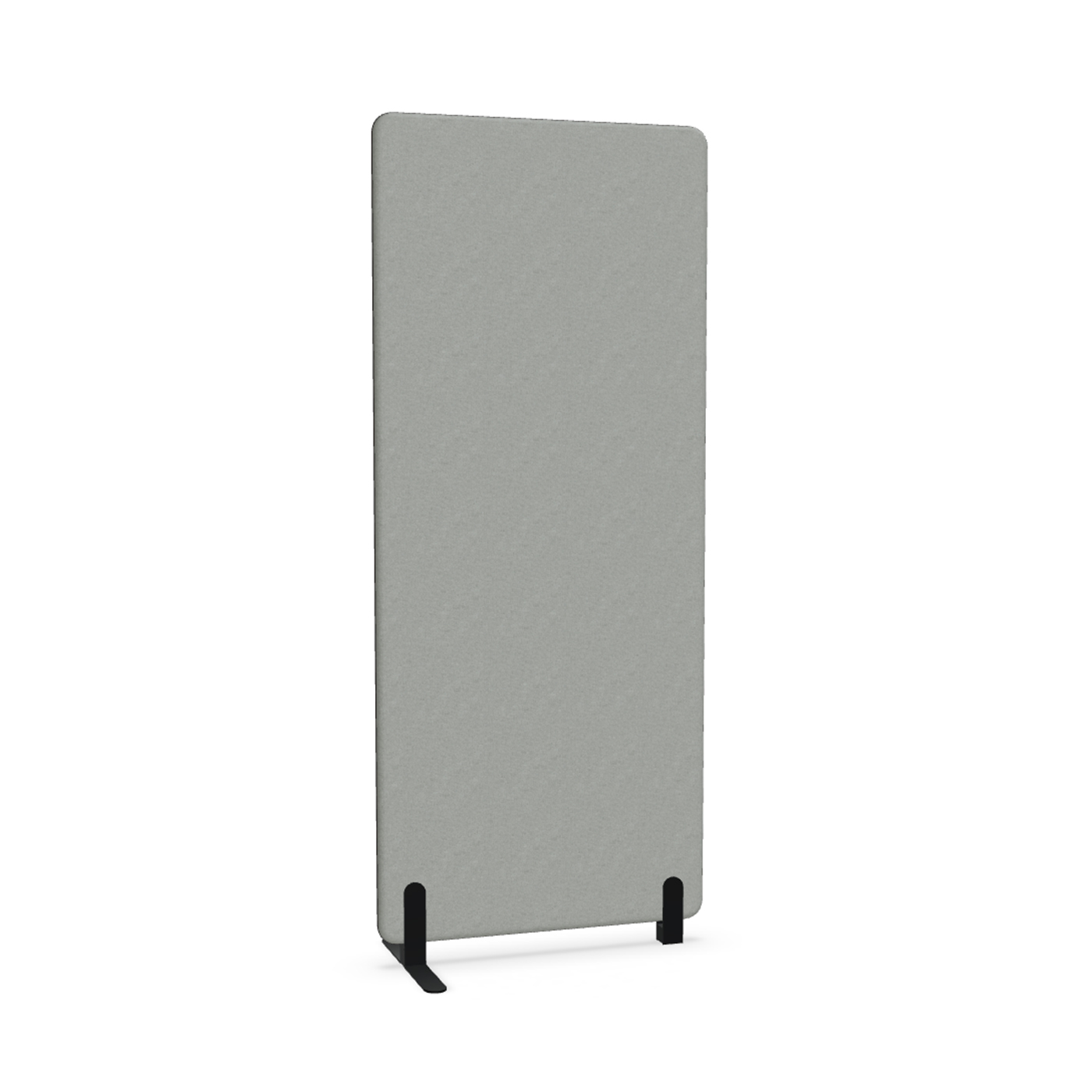 Image of Trennwand Mdd Sonic 80x185 cm, Freistehender Fuss und Distanzfuss, Grau/Schwarz, Neu