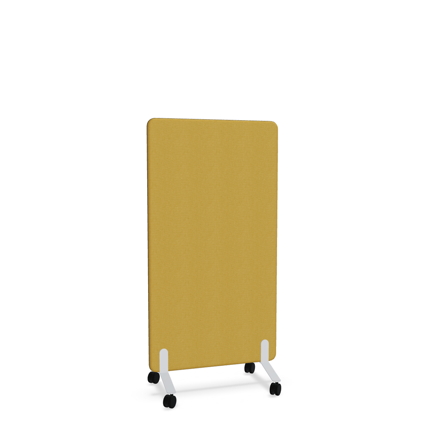 Image of Trennwand Mdd Sonic 80x145 cm, auf Rollen, Gelb/Weiss, Neu