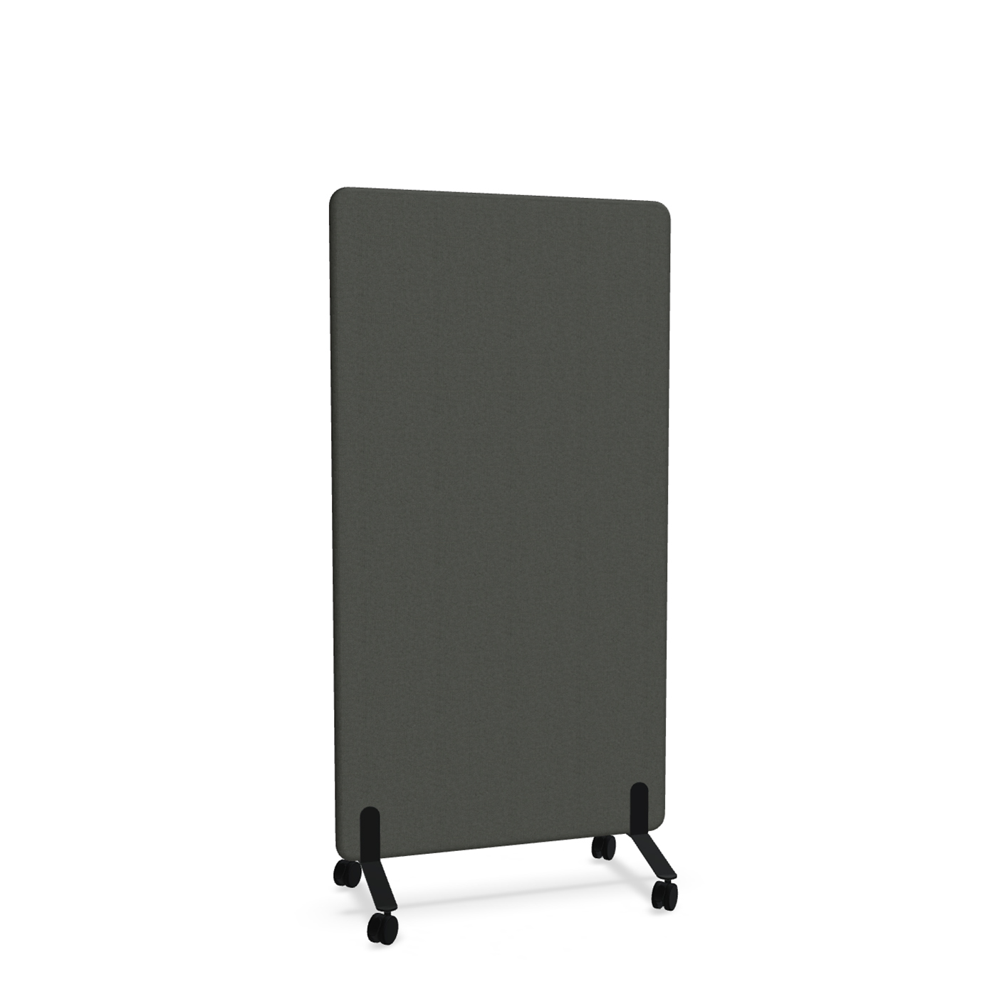 Image of Trennwand Mdd Sonic 90x165 cm, auf Rollen, Schwarz/Schwarz, Neu