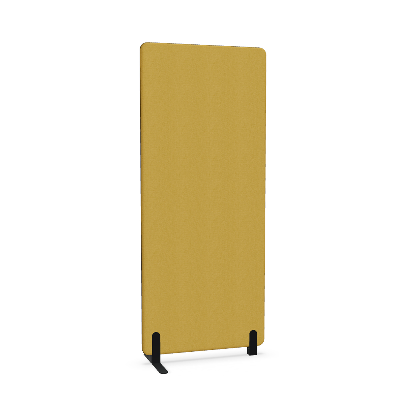 Image of Trennwand Mdd Sonic 80x185 cm, Freistehender Fuss und Distanzfuss, Gelb/Schwarz, Neu